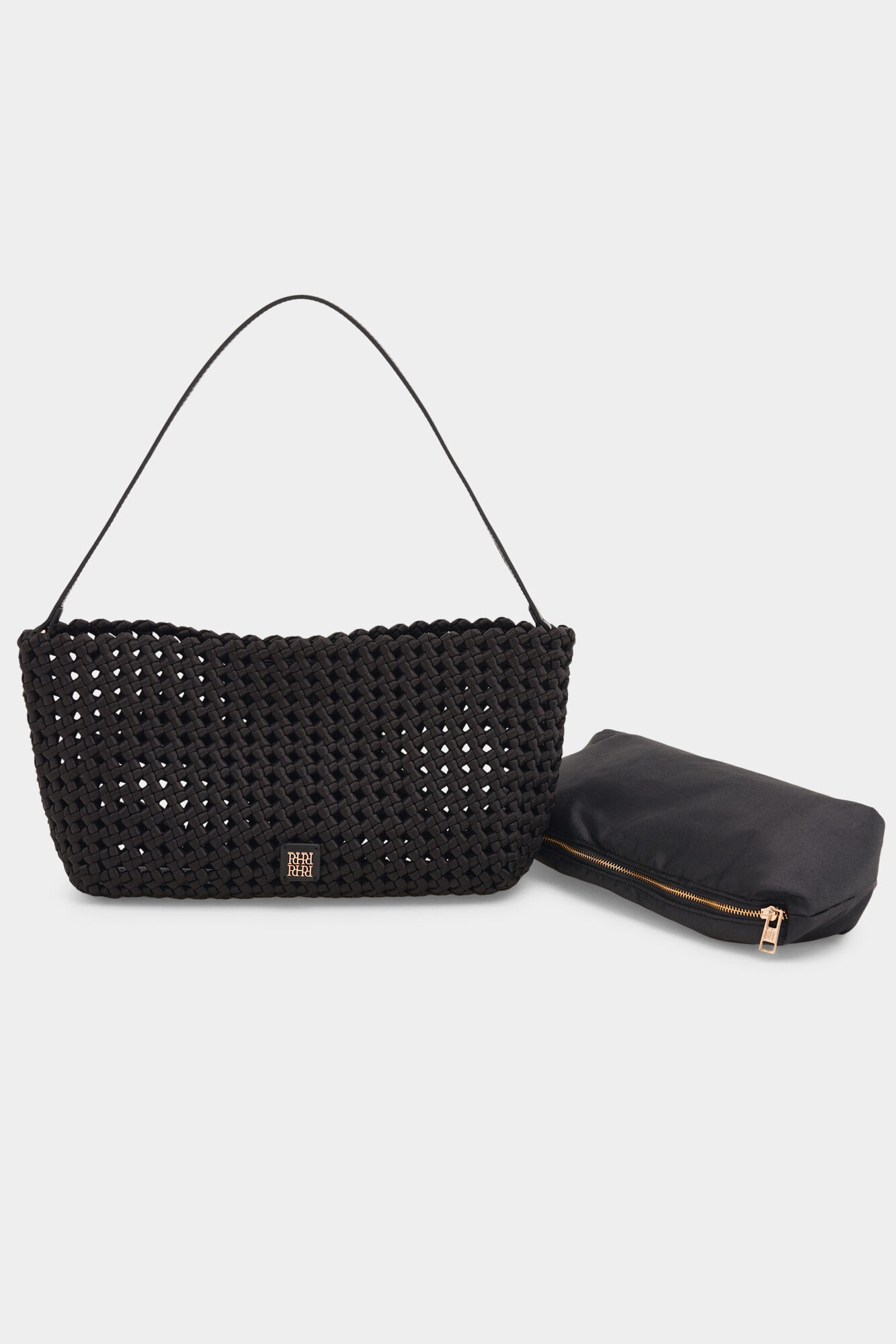 Pedro del Hierro Bolsa de hombro trenzada Negro