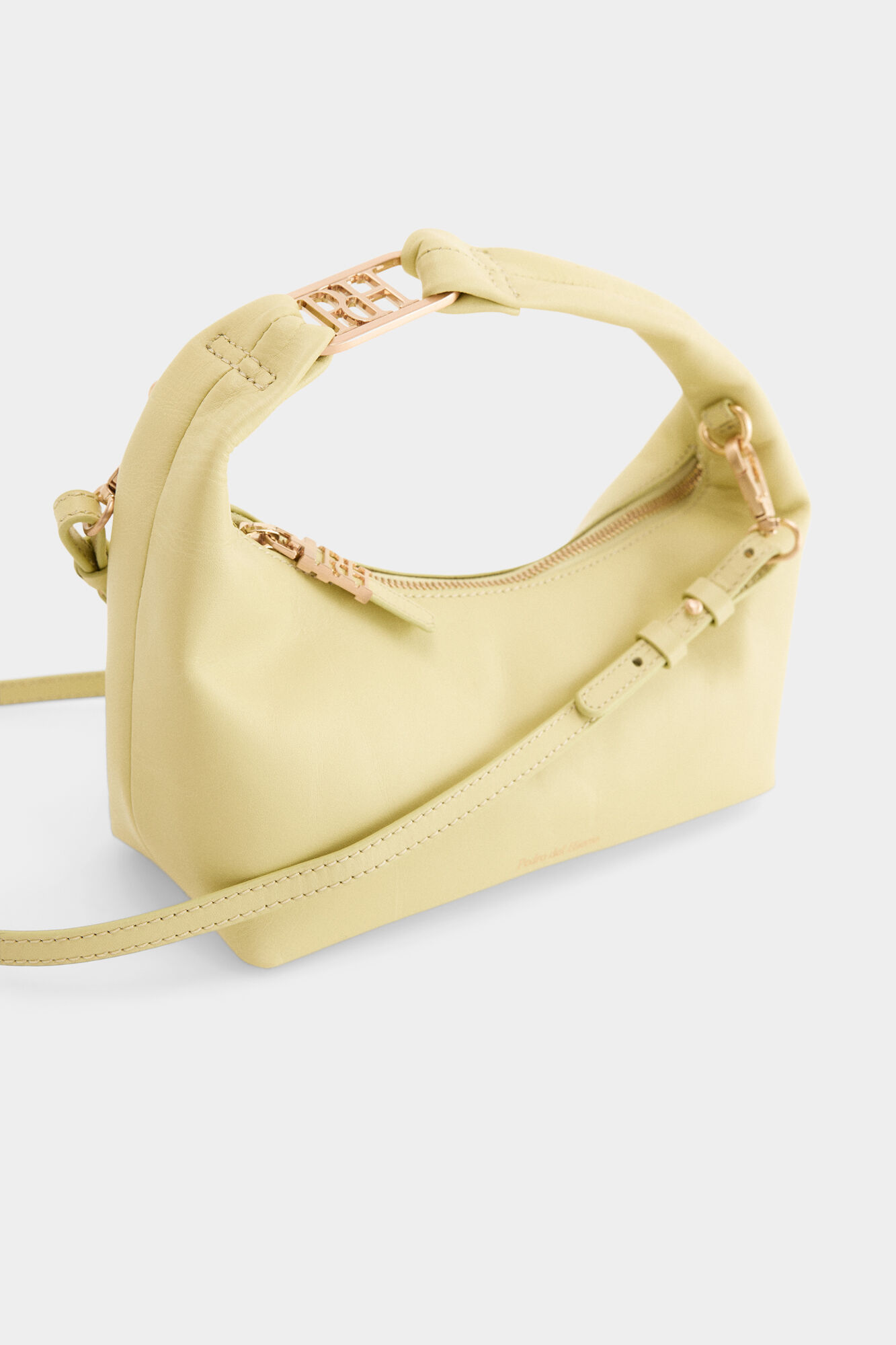 Pedro del Hierro Bolsa de piel media luna Verde