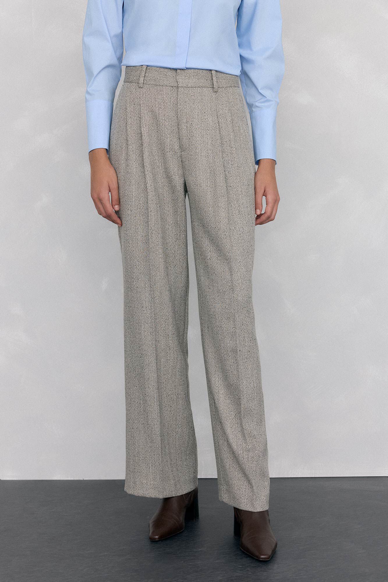 Pedro del Hierro Pantal&oacute;n recto de textura espiga