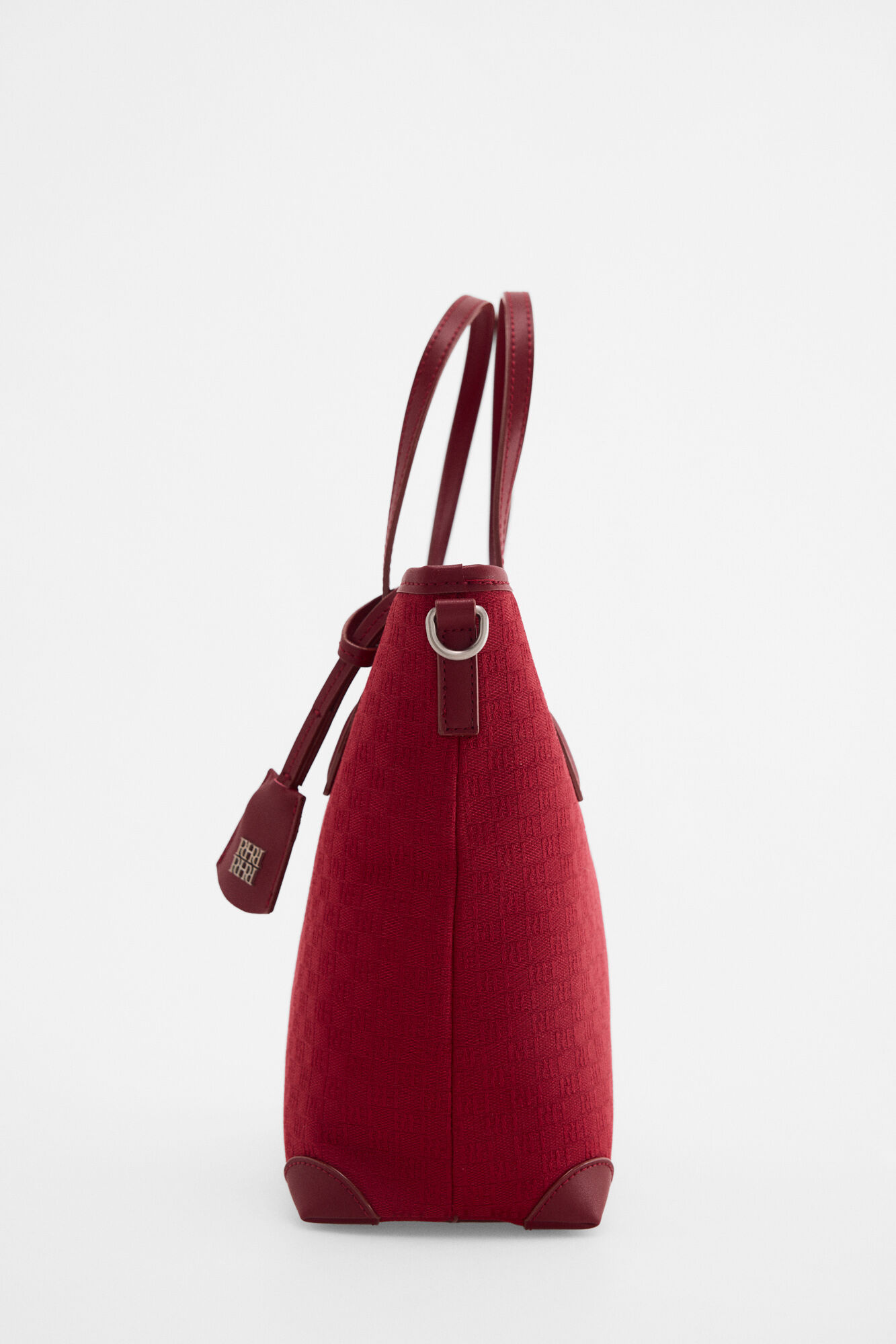 Pedro del Hierro Bolsa tote mediana de jacquard cherry Burdeos