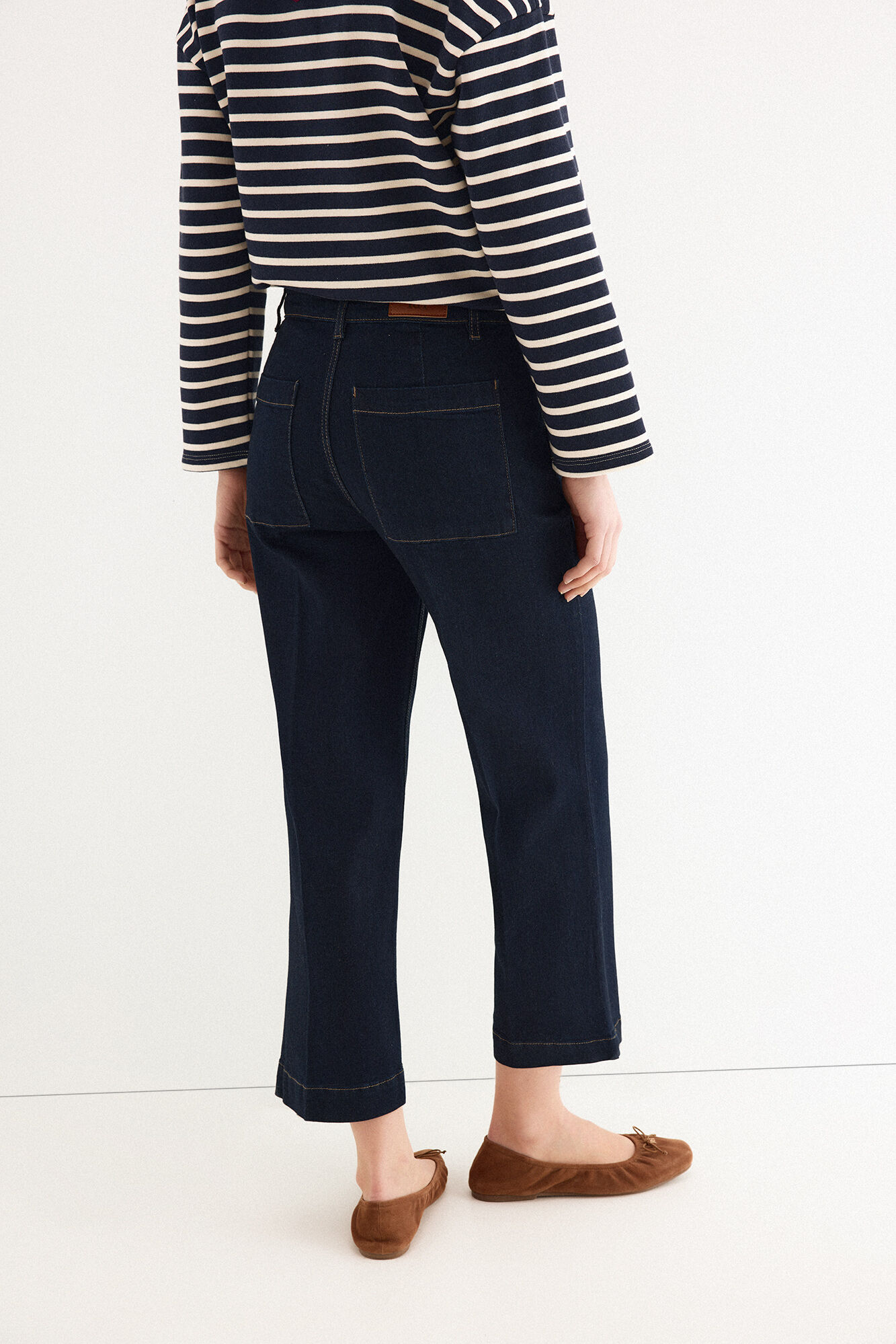 Pedro del Hierro Jeans wide leg capri Azul