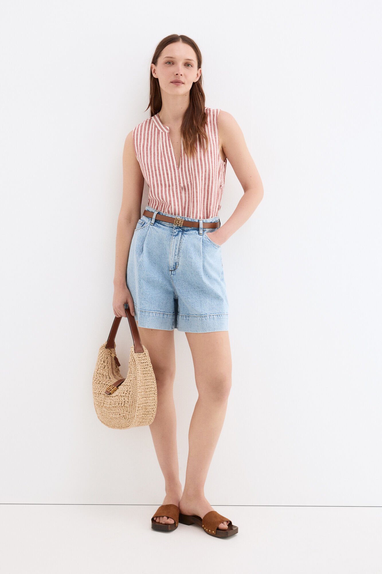 Pedro del Hierro Short de mezclilla Azul