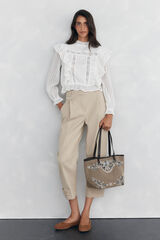 Pedro del Hierro Pantal&oacute;n bajo ajustable Beige