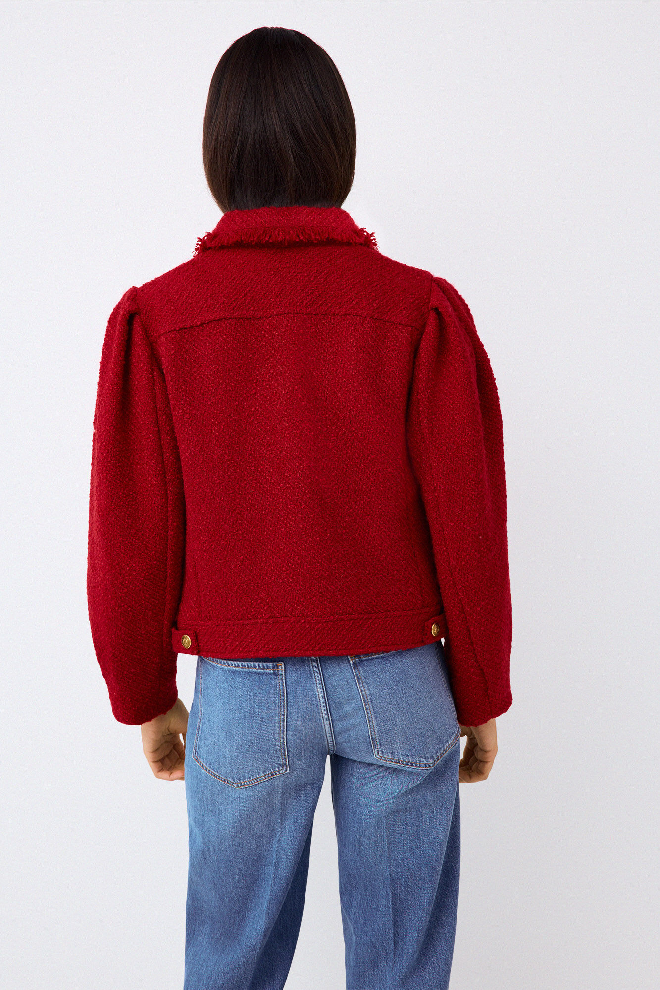 Pedro del Hierro Chamarra de tweed Rojo