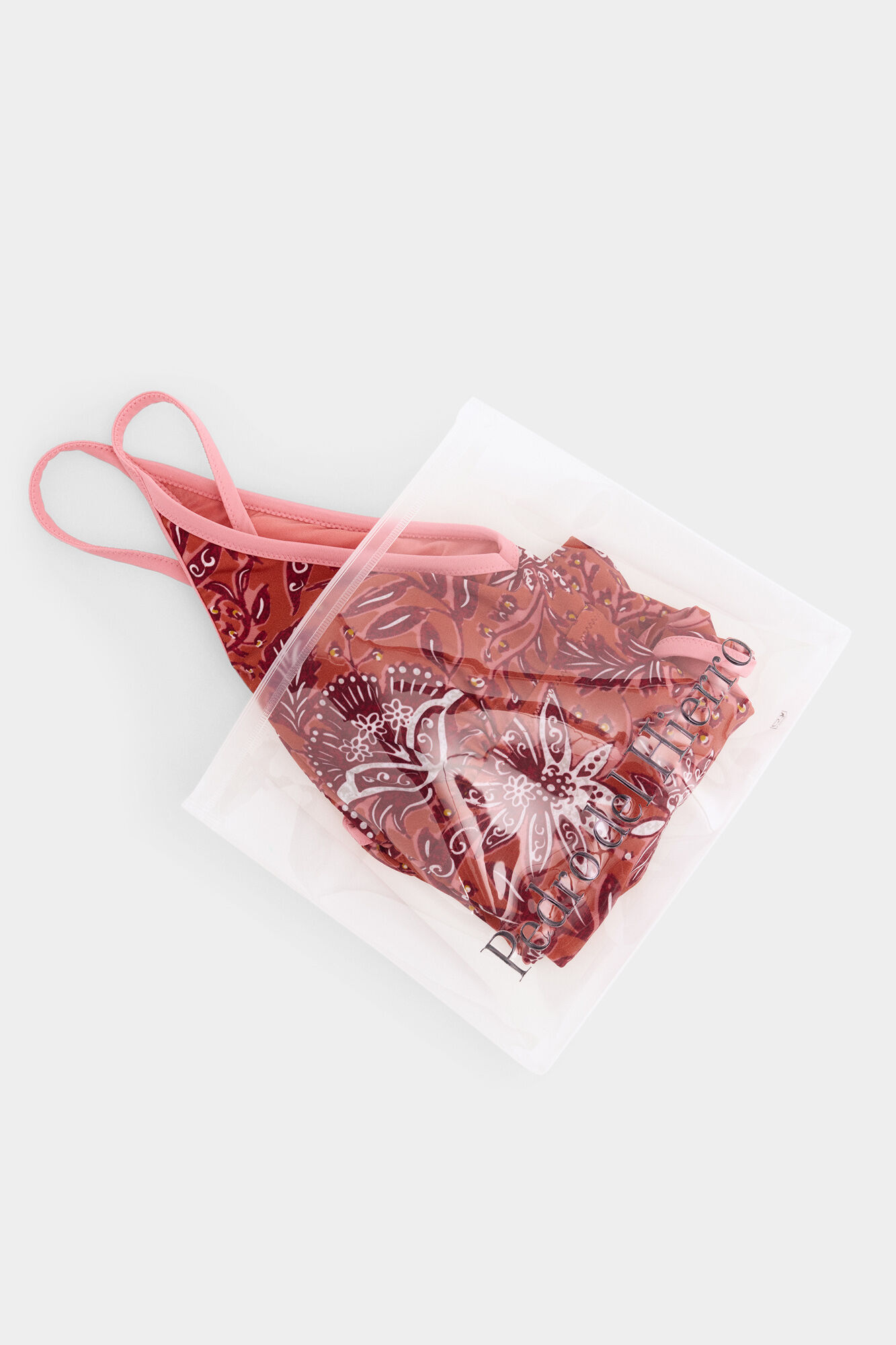 Pedro del Hierro Ba&ntilde;ador estampado con contrastes Coral