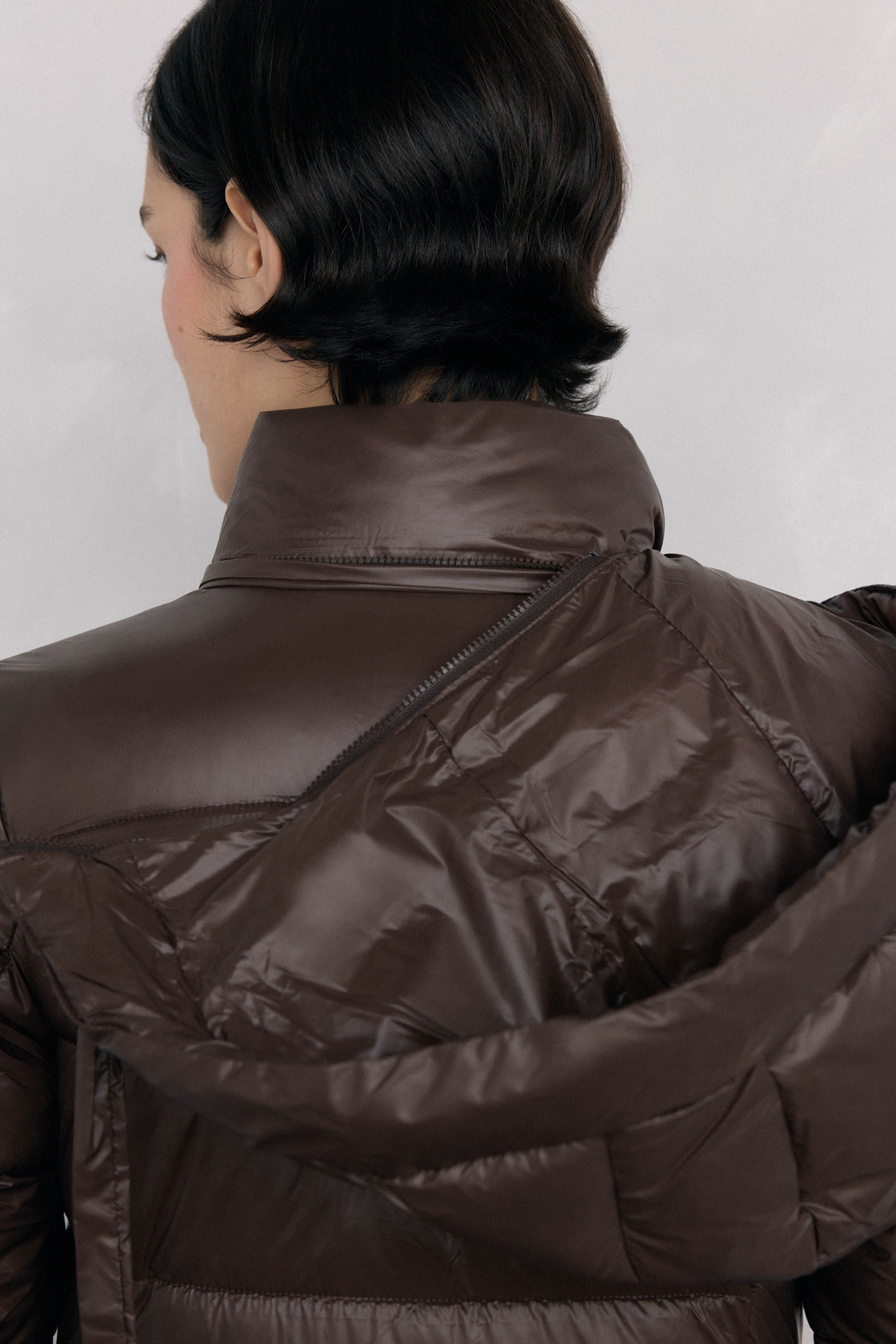 Pedro del Hierro Parka acolchada con capucha Marr&oacute;n