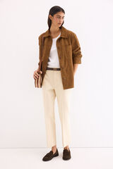 Pedro del Hierro Pantalones rectos cl&aacute;sicos Beige