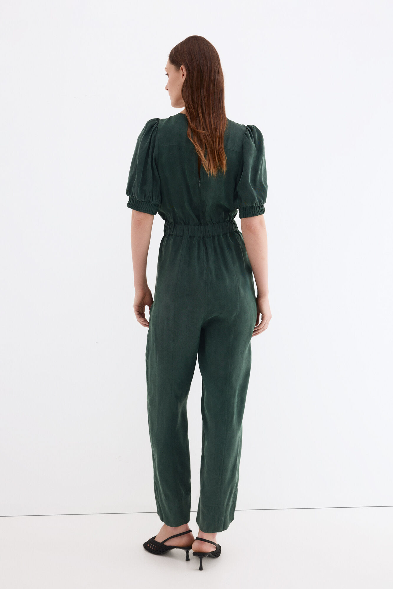 Pedro del Hierro Jumpsuit largo con detalle en las mangas Verde