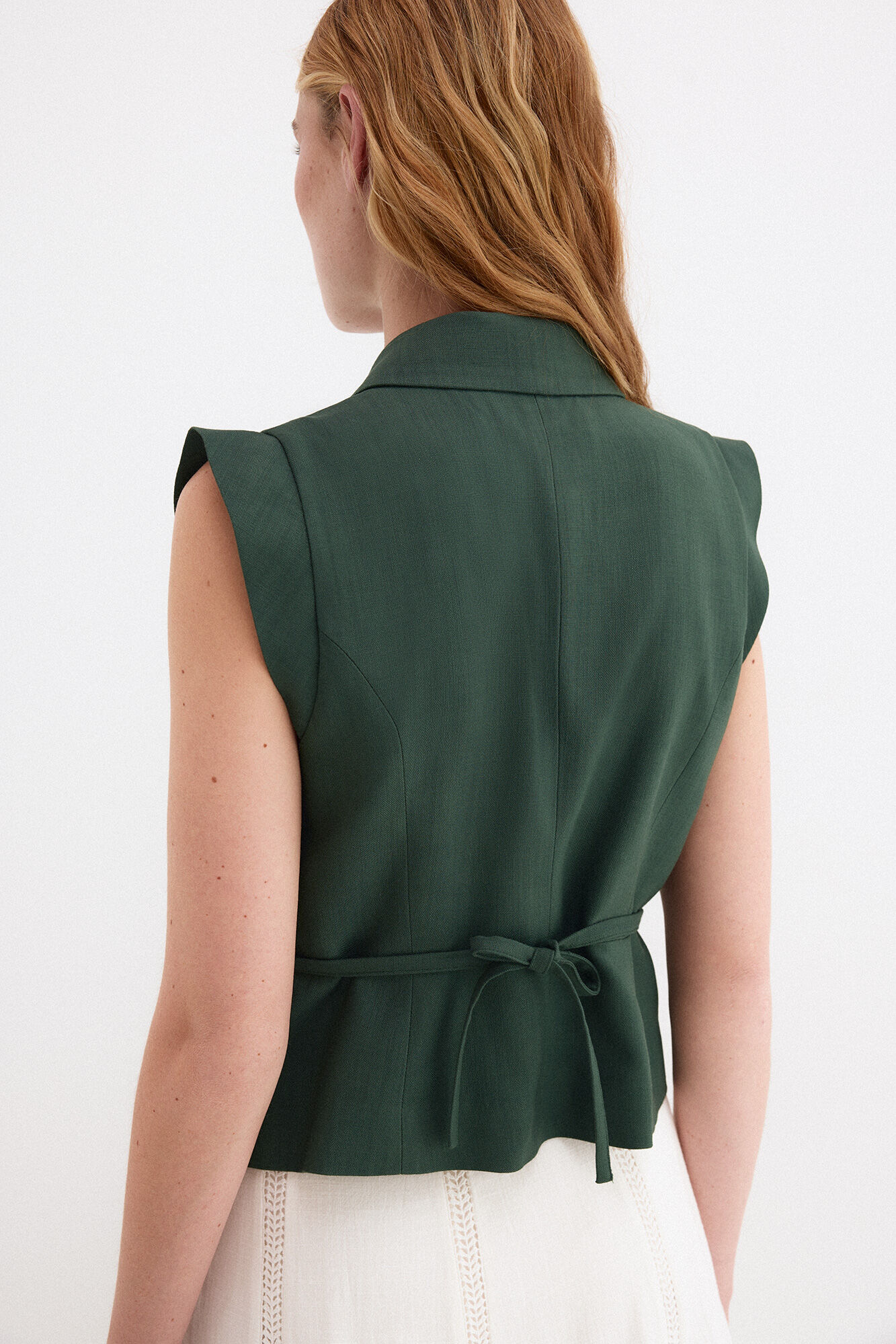 Pedro del Hierro Chaleco cruzado Verde