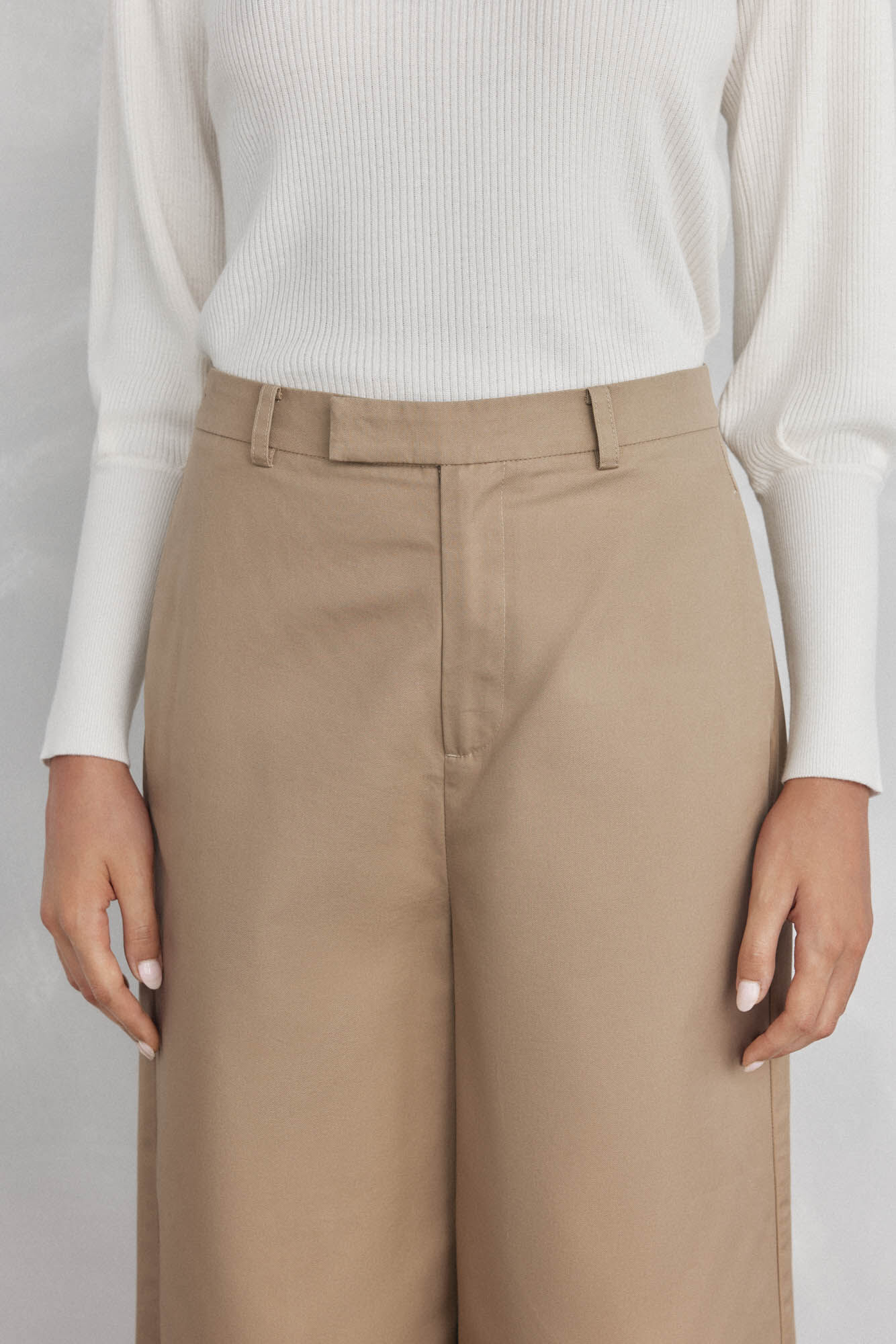 Pedro del Hierro Pantal&oacute;n recto Beige