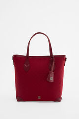 Pedro del Hierro Bolsa tote mediana de jacquard cherry Burdeos