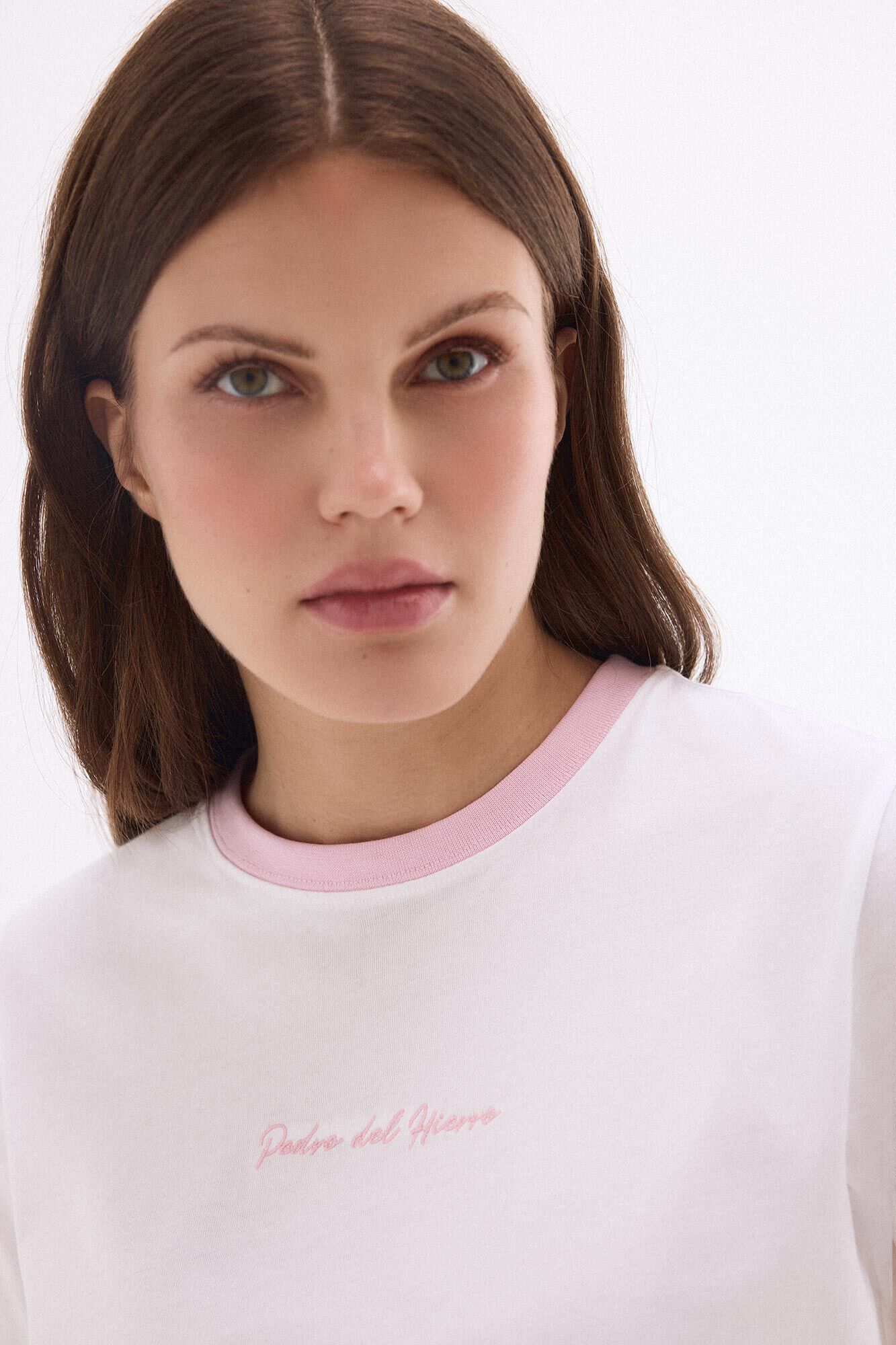Pedro del Hierro Playera con contraste Pedro del Hierro Rosa