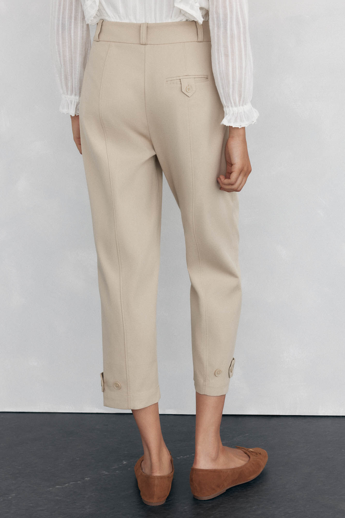 Pedro del Hierro Pantal&oacute;n bajo ajustable Beige