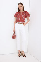 Pedro del Hierro Jeans capri rectos b&aacute;sicos Blanco
