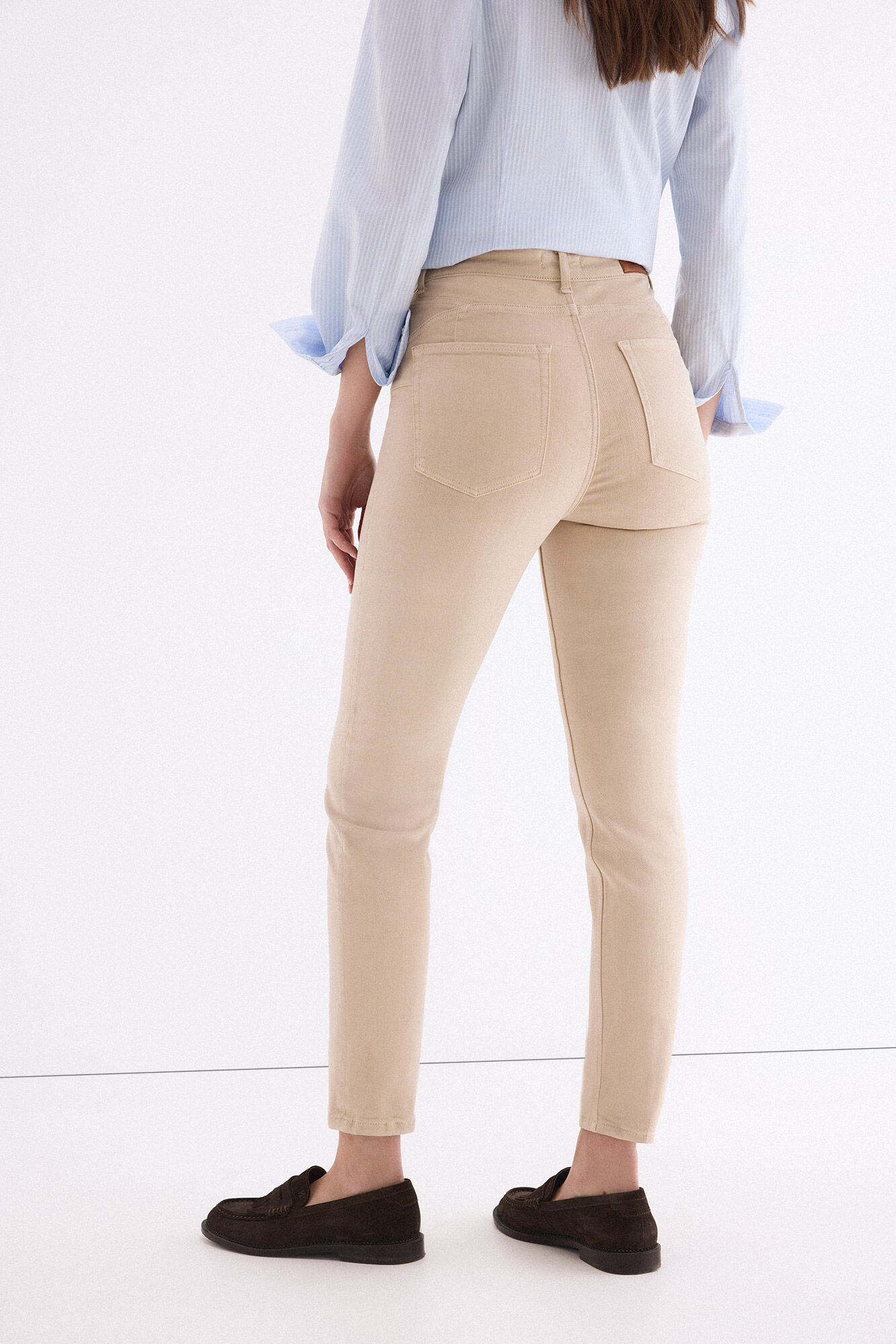 Pedro del Hierro Jeans push up skinny Beige