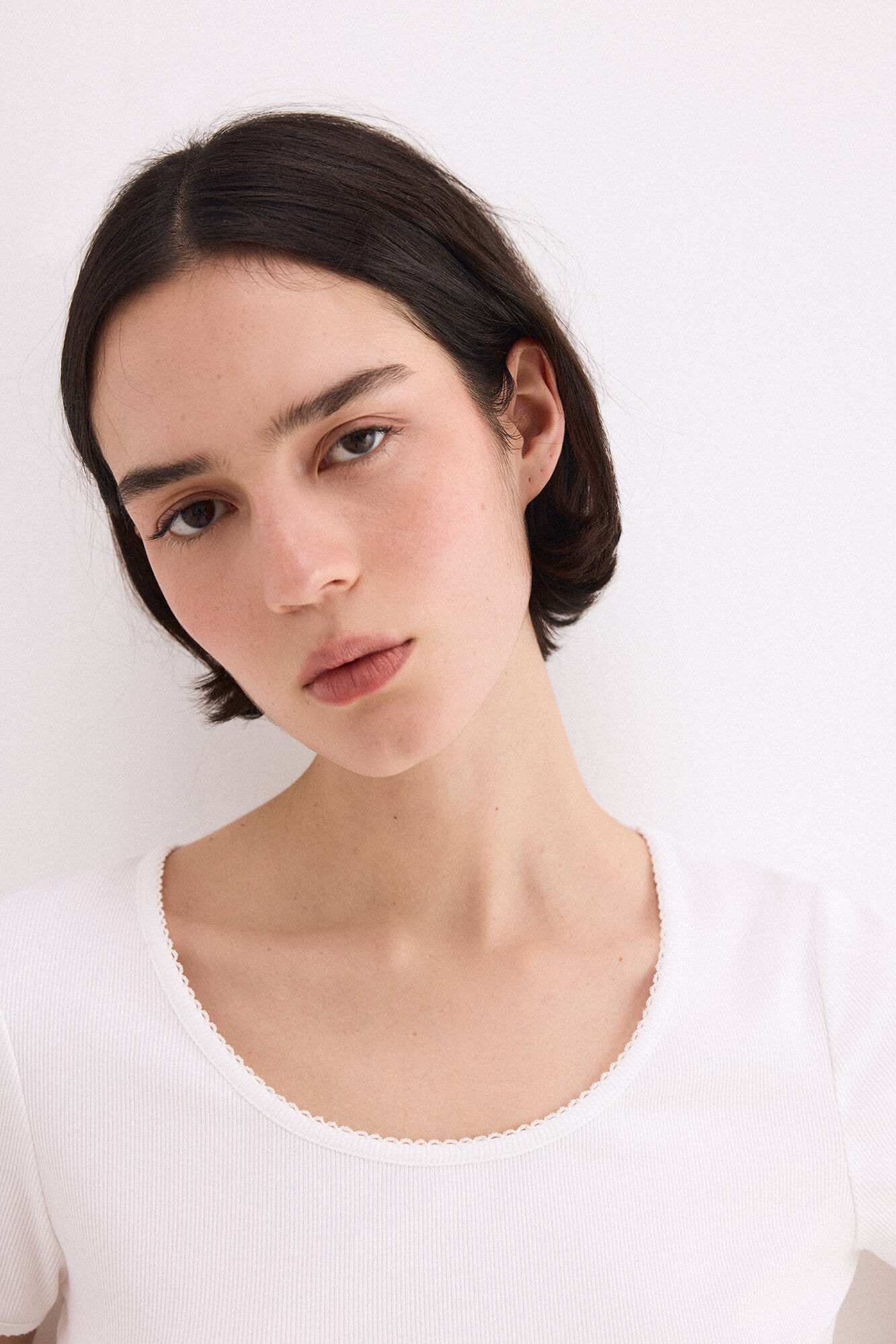 Pedro del Hierro Camiseta con encaje Blanco