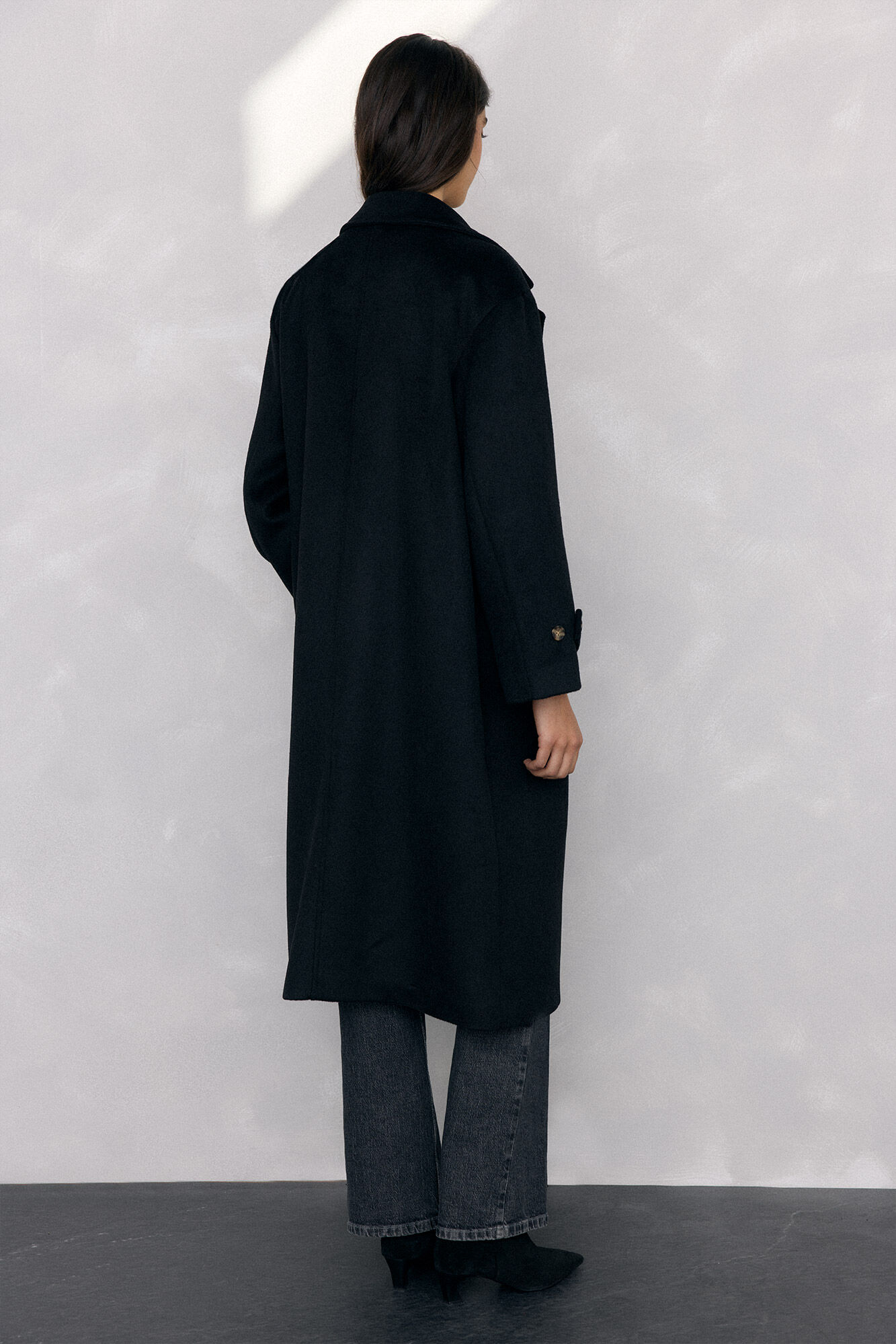 Pedro del Hierro Abrigo y chaleco interior Negro