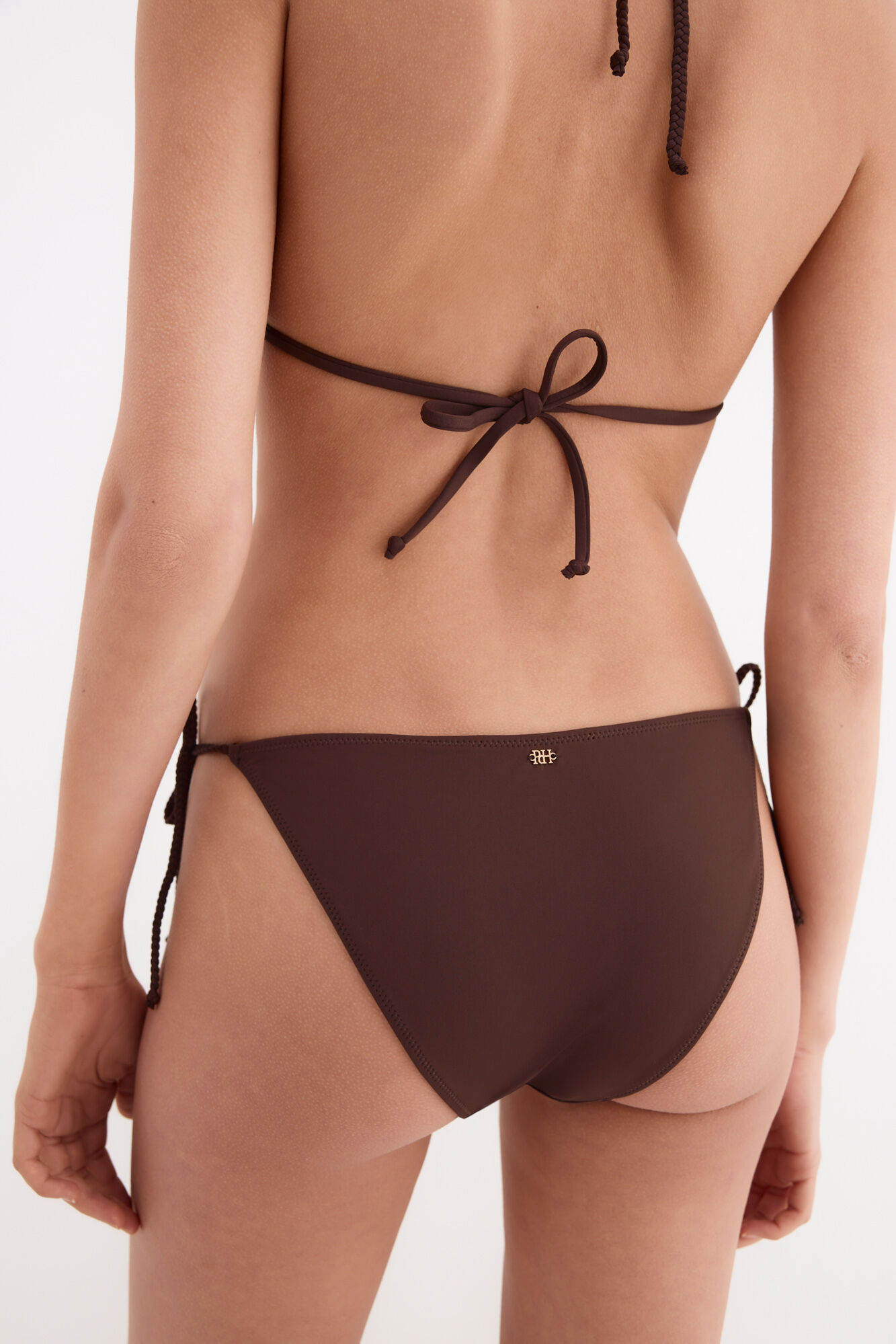 Pedro del Hierro Bikini detalle trenza Marr&oacute;n