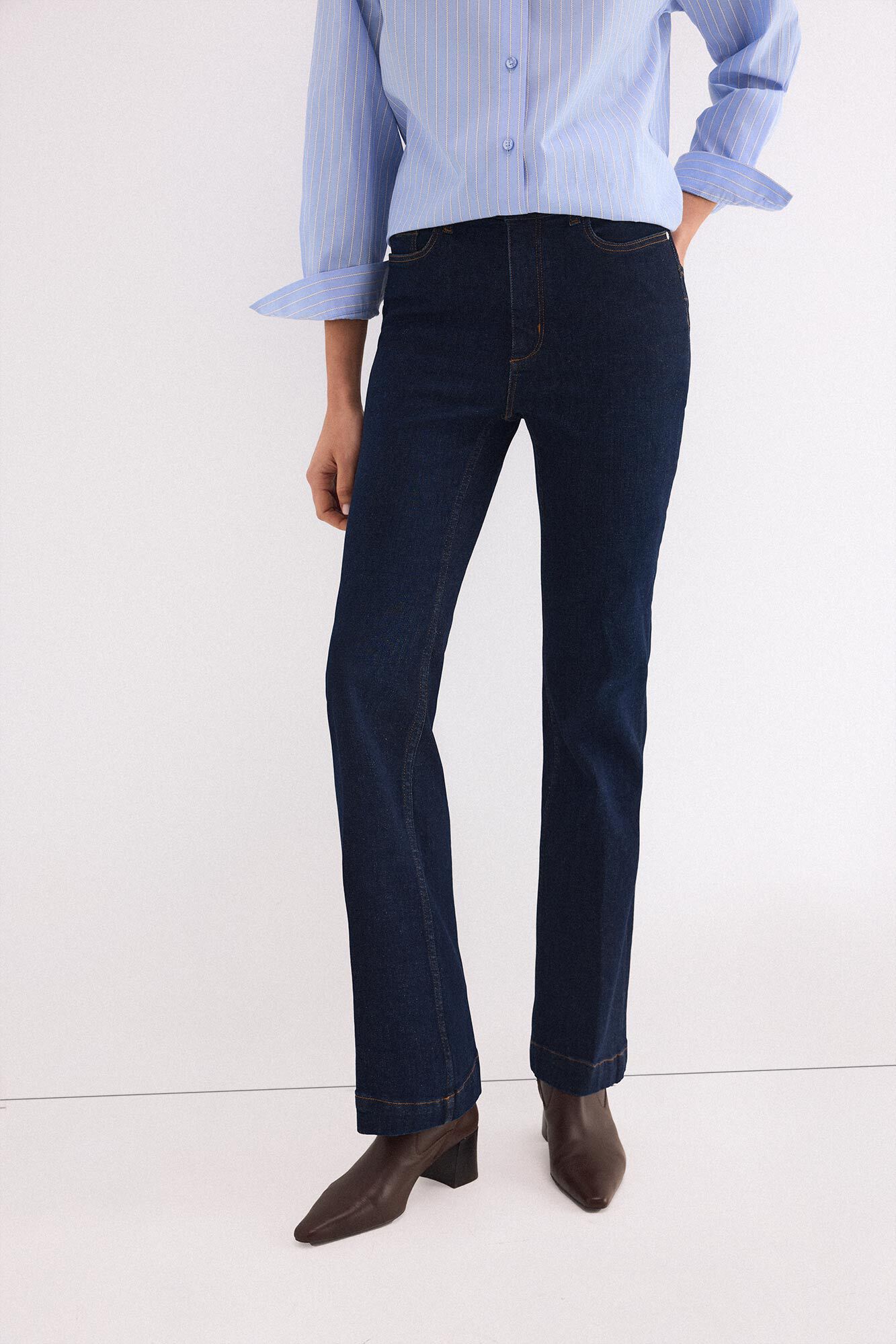 Pedro del Hierro Jeans push up flare Azul