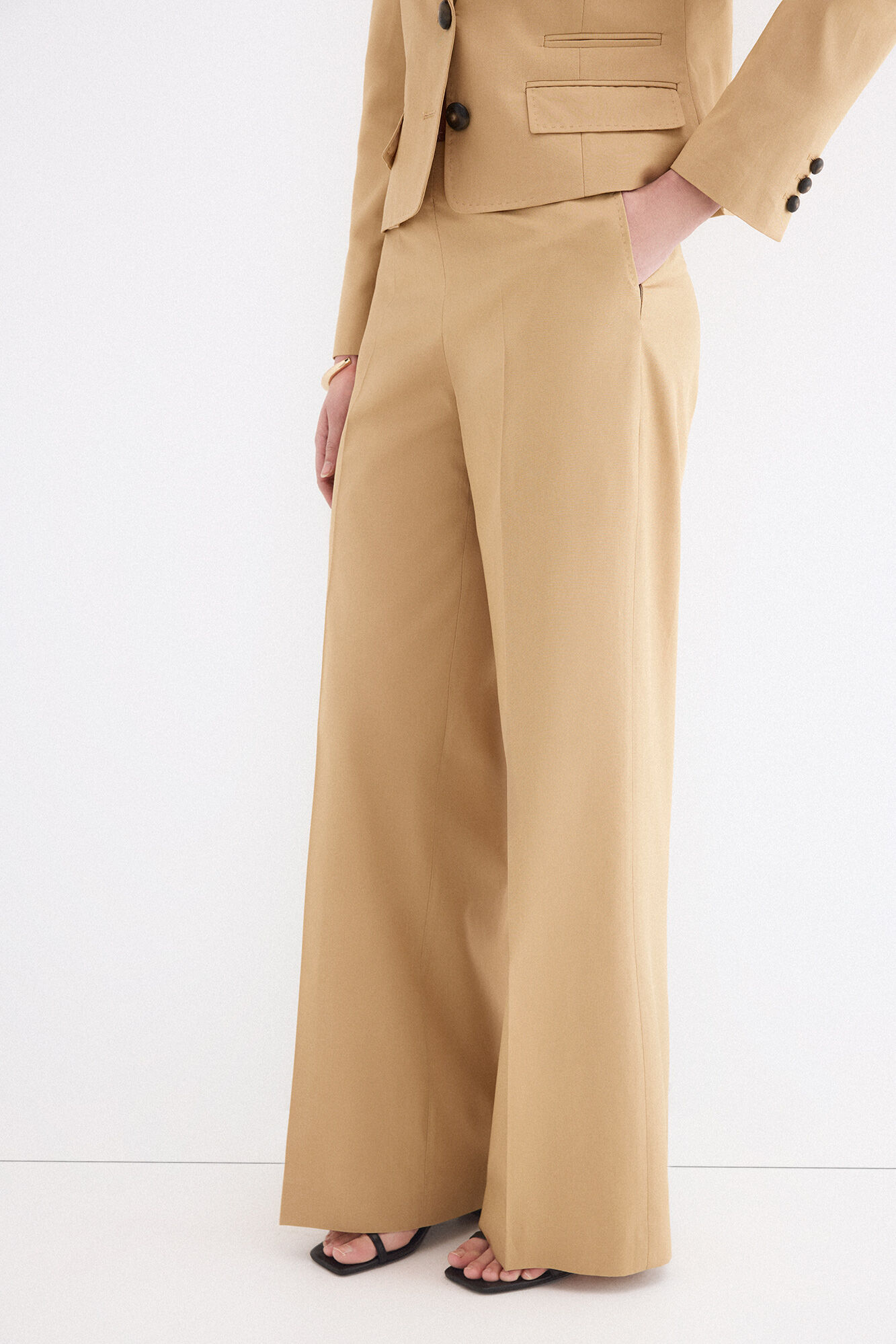 Pedro del Hierro Pantal&oacute;n de traje color camel Beige
