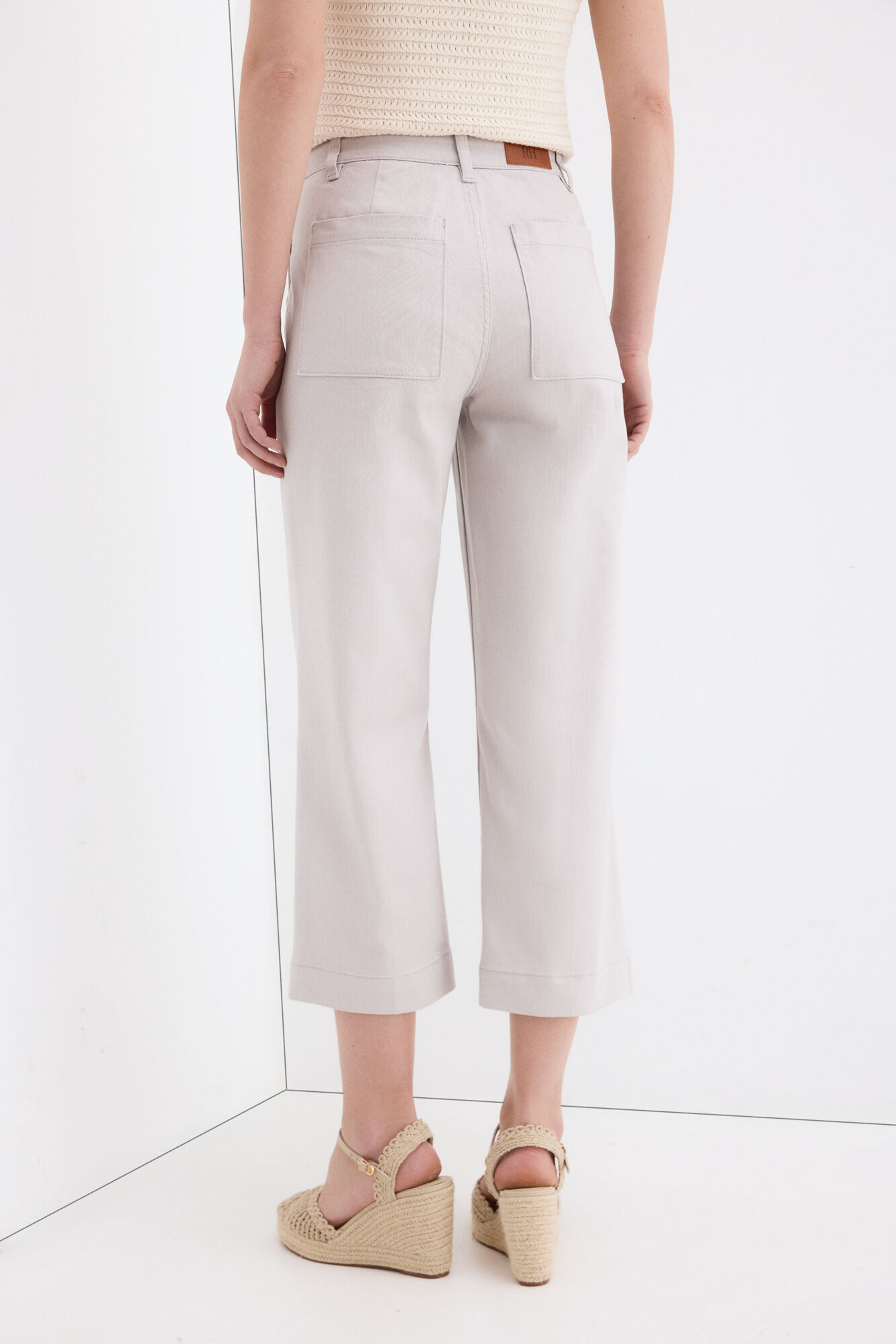Pedro del Hierro Jeans capri wide leg Gris