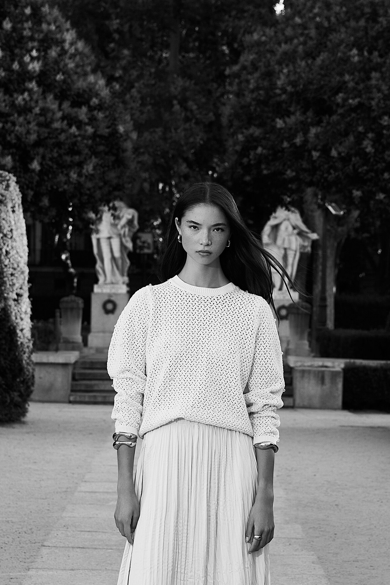 Pedro del Hierro Top de tejido fantas&iacute;a con cristalitos