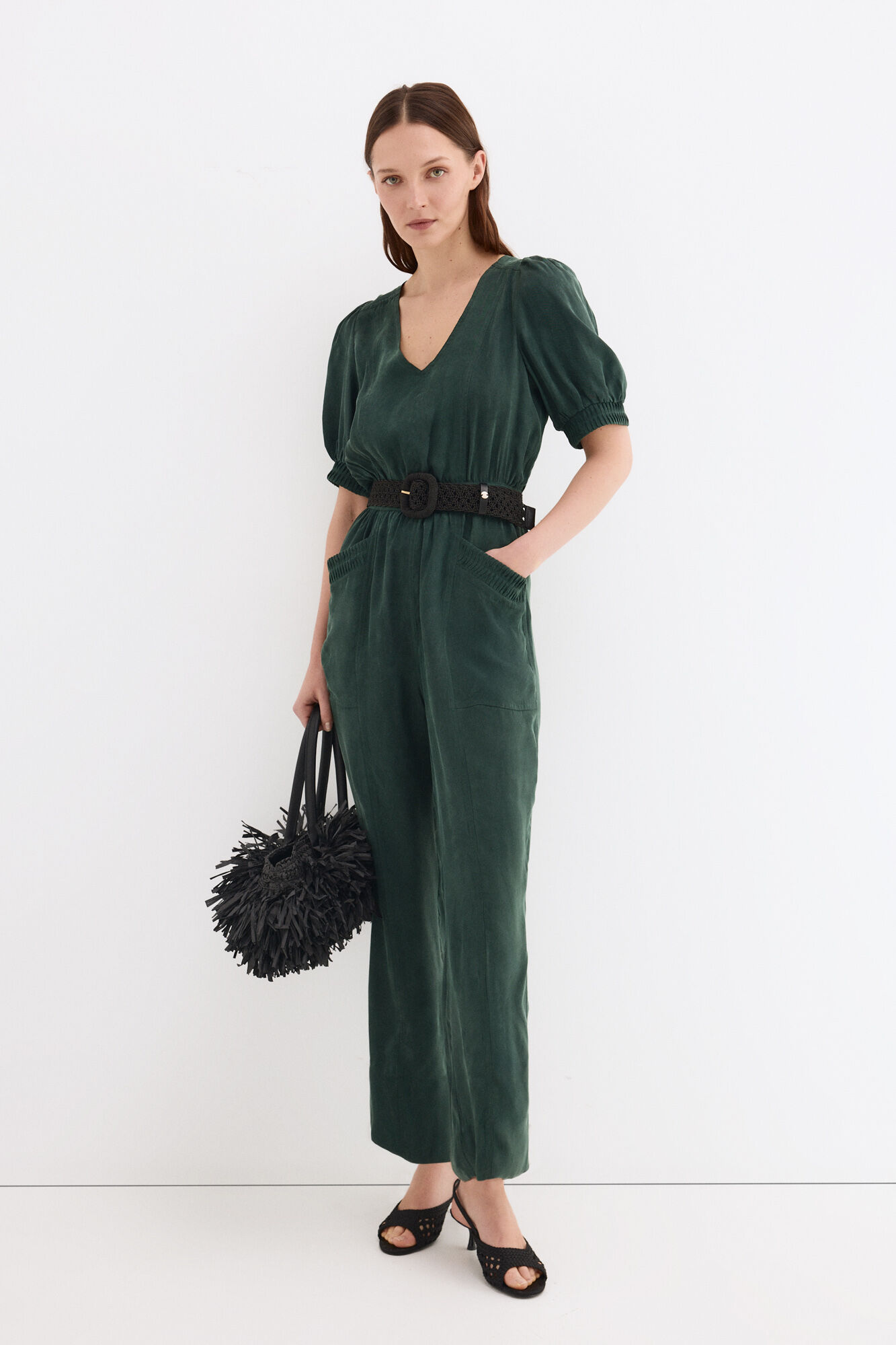 Pedro del Hierro Jumpsuit largo con detalle en las mangas