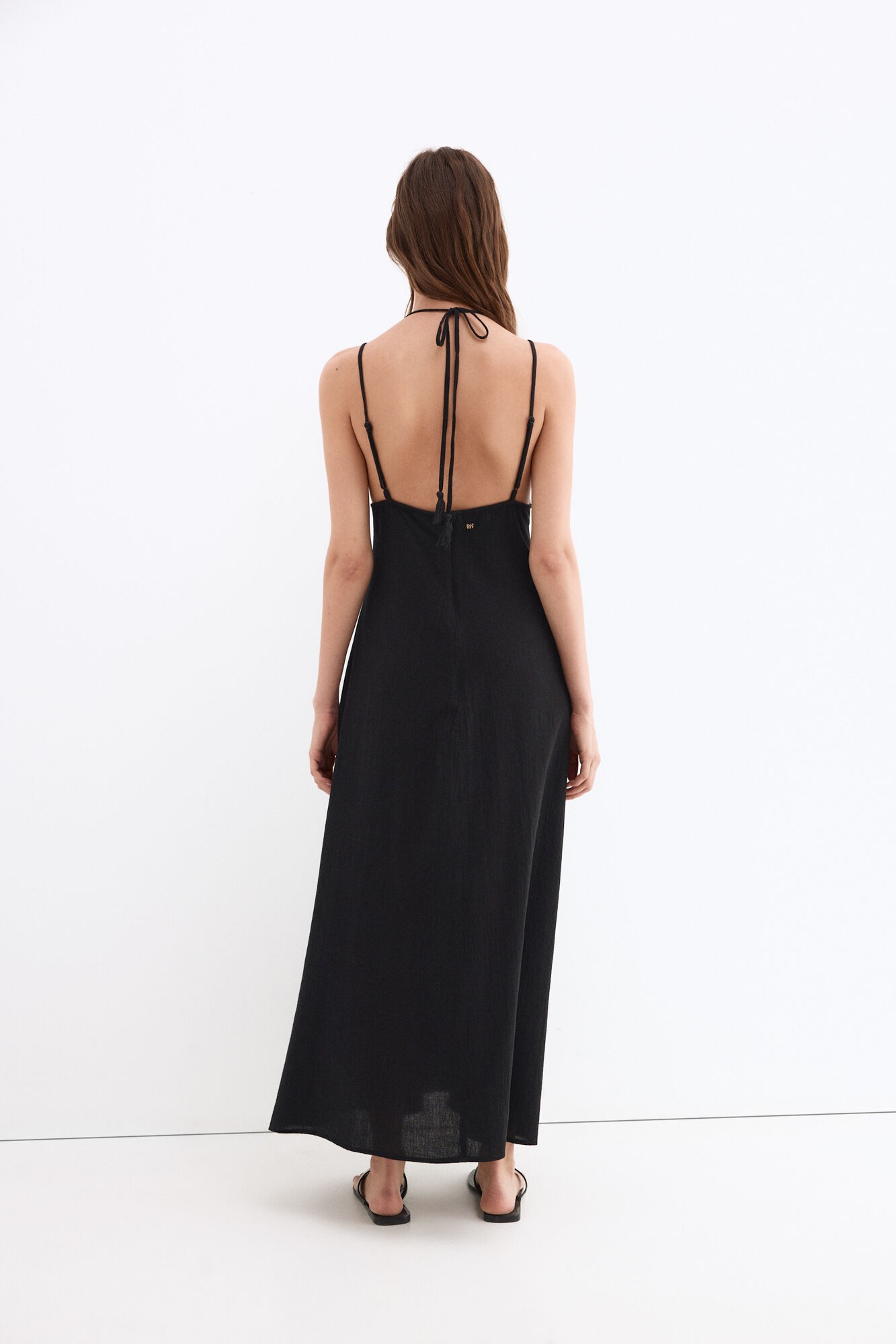 Pedro del Hierro Vestido playero crochet Negro