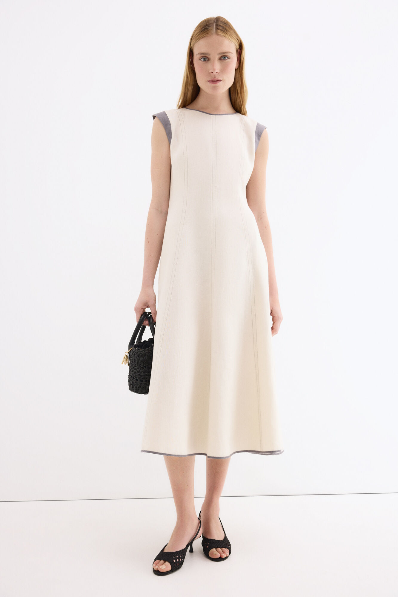 Pedro del Hierro Vestido midi con cortes
