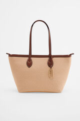 Pedro del Hierro Bolsa shopper mediana jacquard Beige