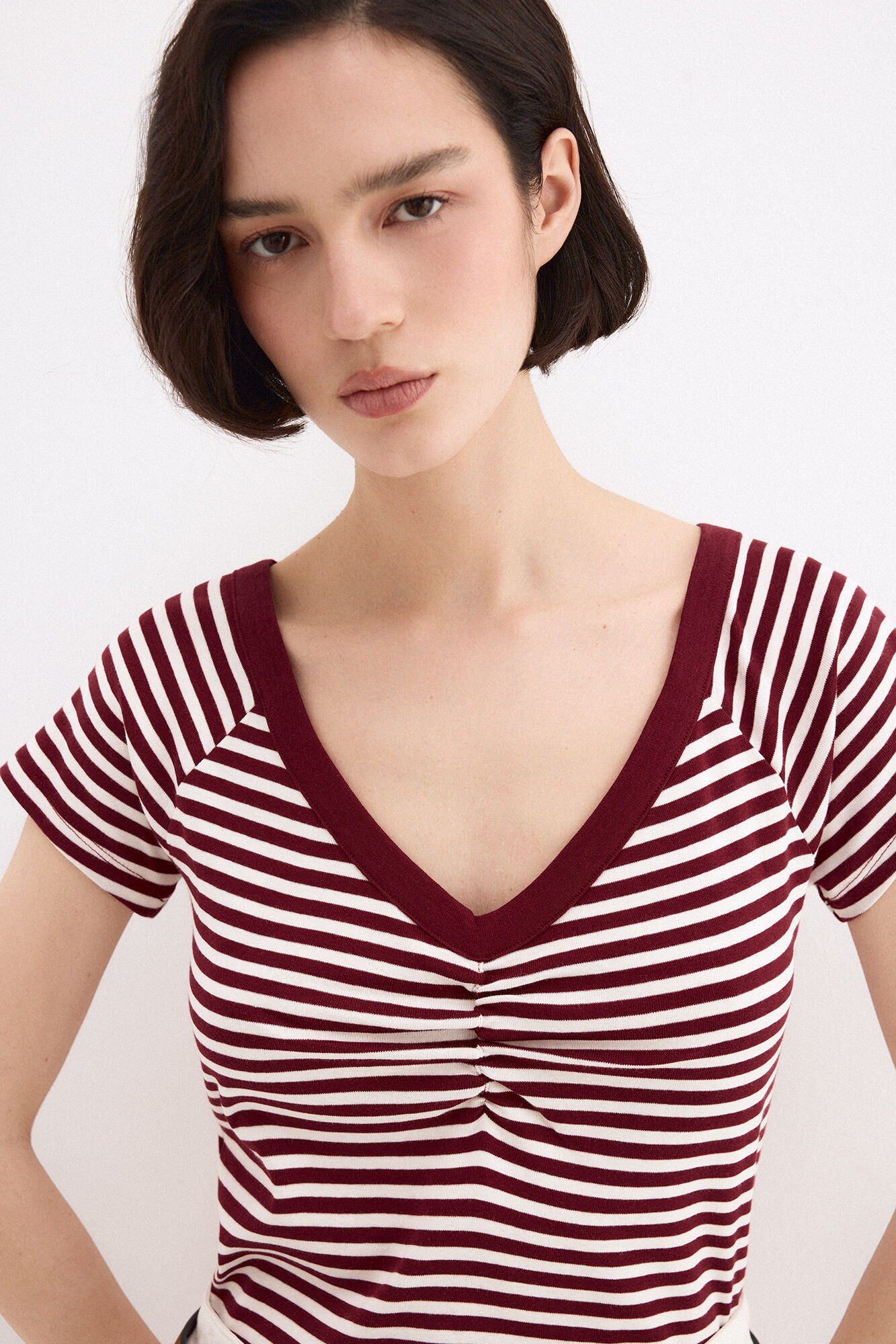 Pedro del Hierro Camiseta rayas cuello barco