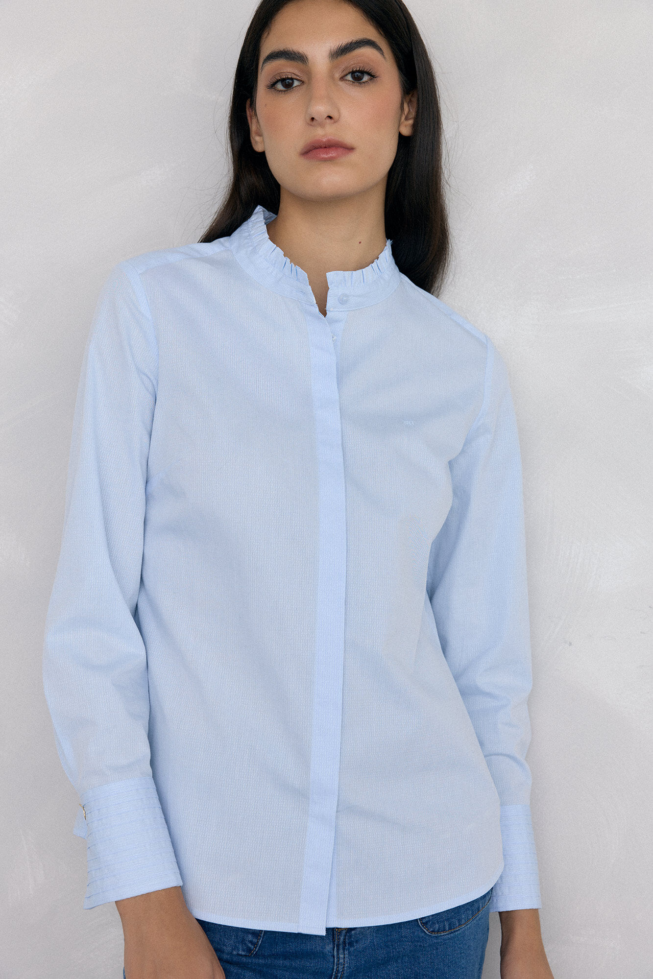 Pedro del Hierro Camisa estructurada Azul