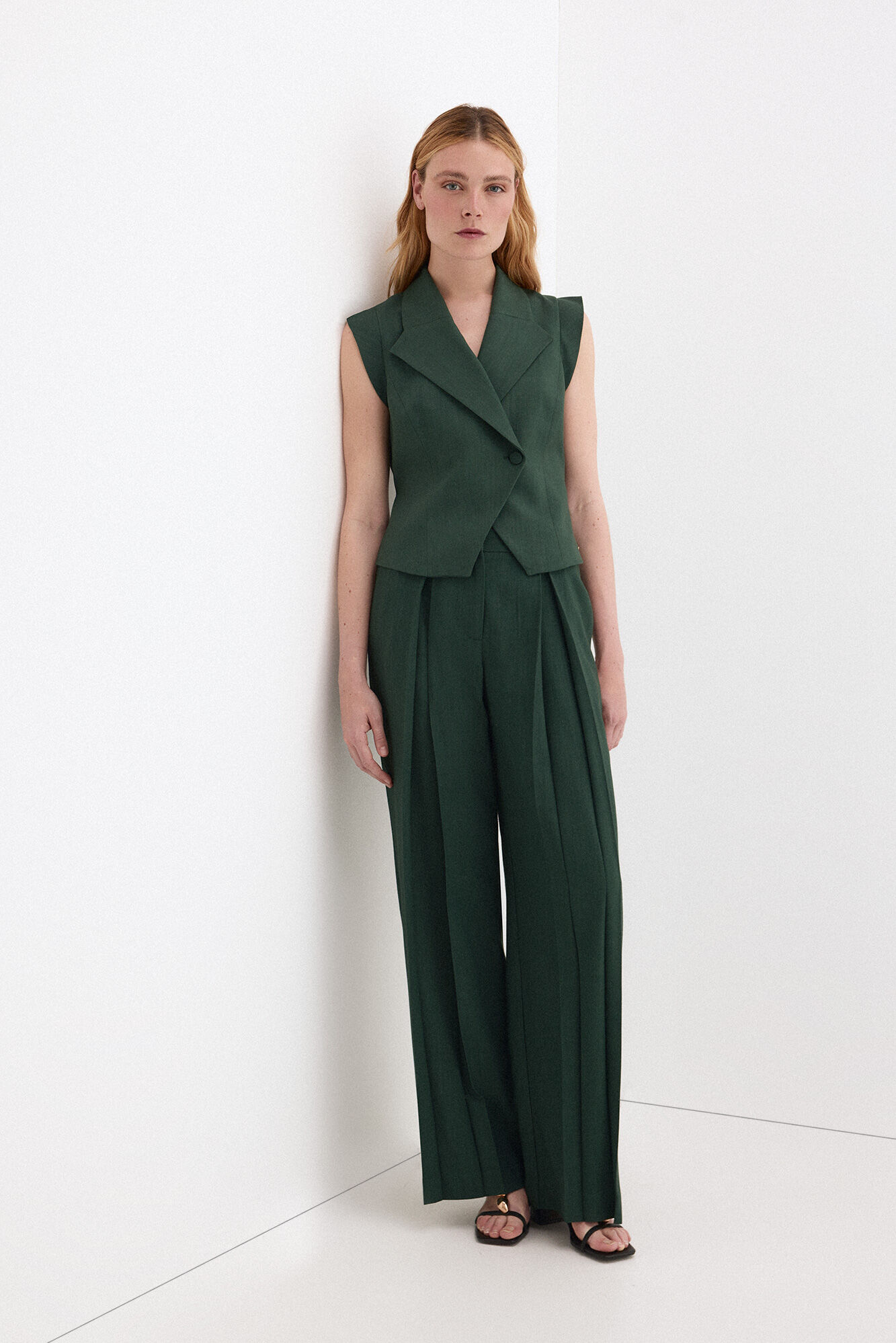 Pedro del Hierro Chaleco cruzado Verde