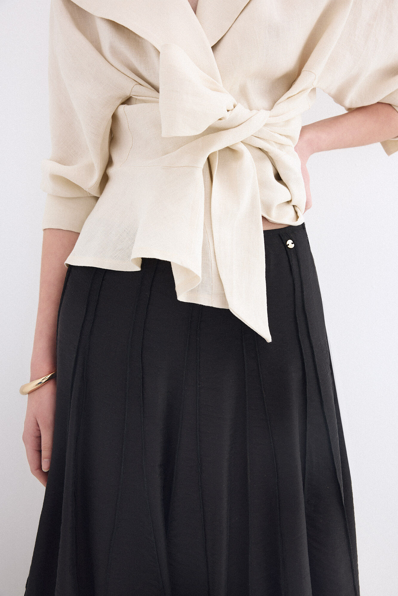 Pedro del Hierro Falda vuelo godets Negro