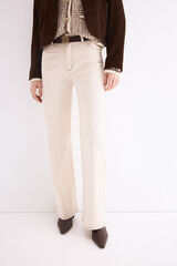 Pedro del Hierro Jeans wide leg basic Beige