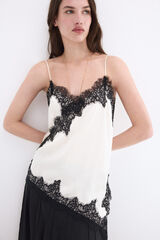 Pedro del Hierro Top lencero largo Blanco