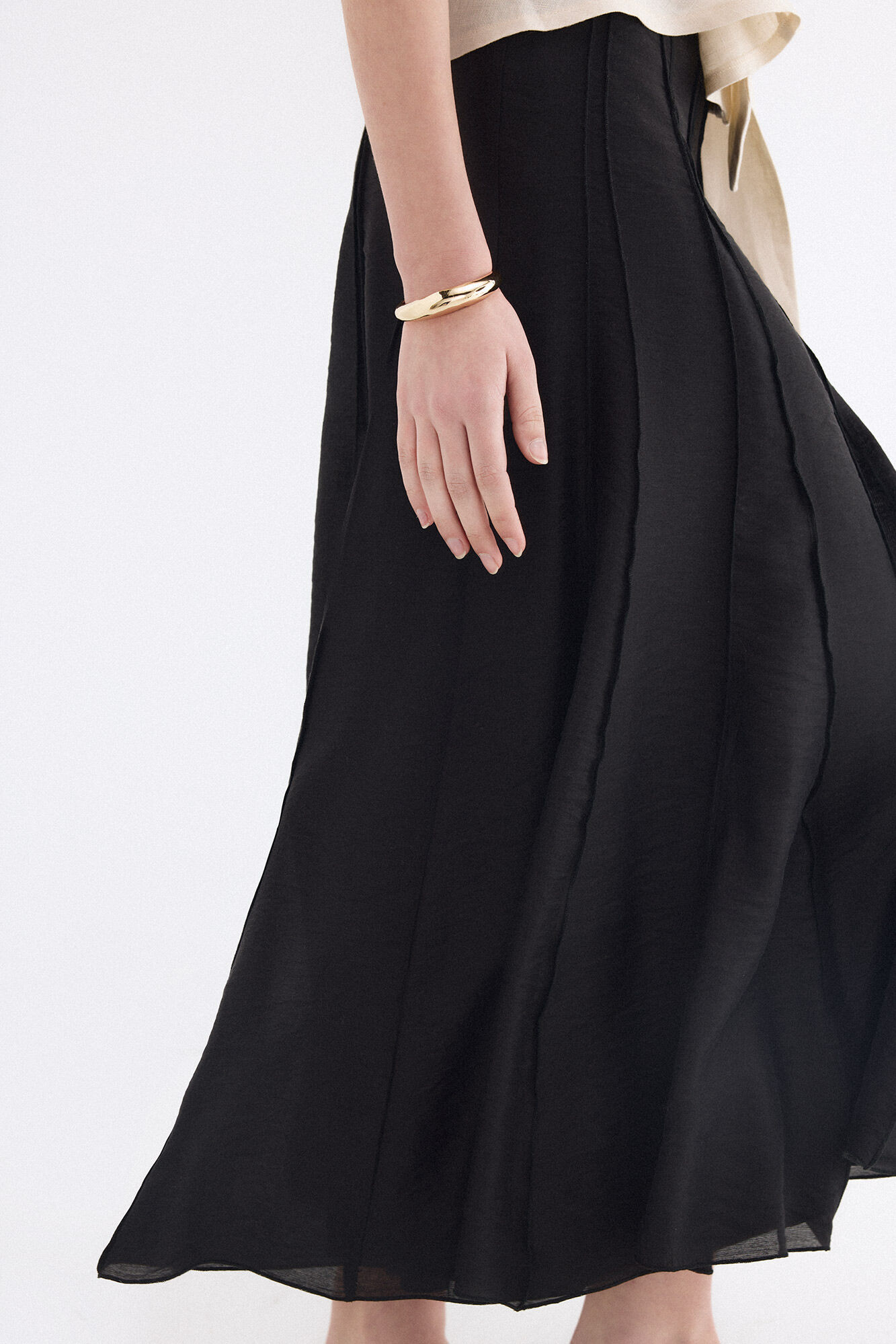 Pedro del Hierro Falda vuelo godets Negro