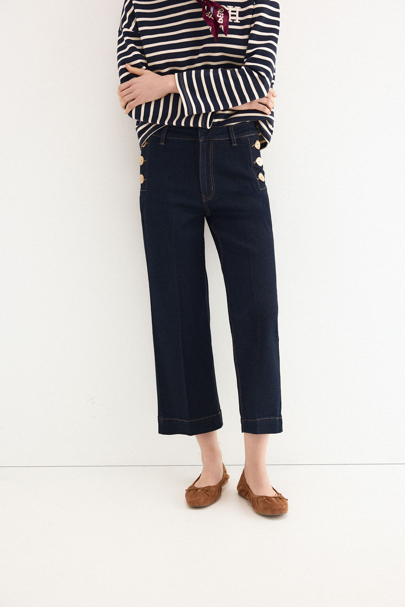 Pedro del Hierro Jeans wide leg capri