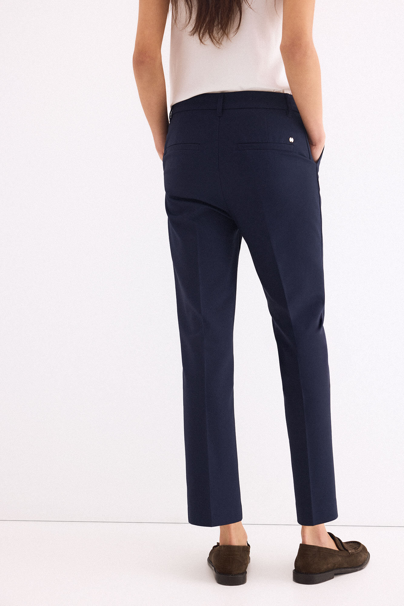 Pedro del Hierro Pantalones rectos cl&aacute;sicos Azul