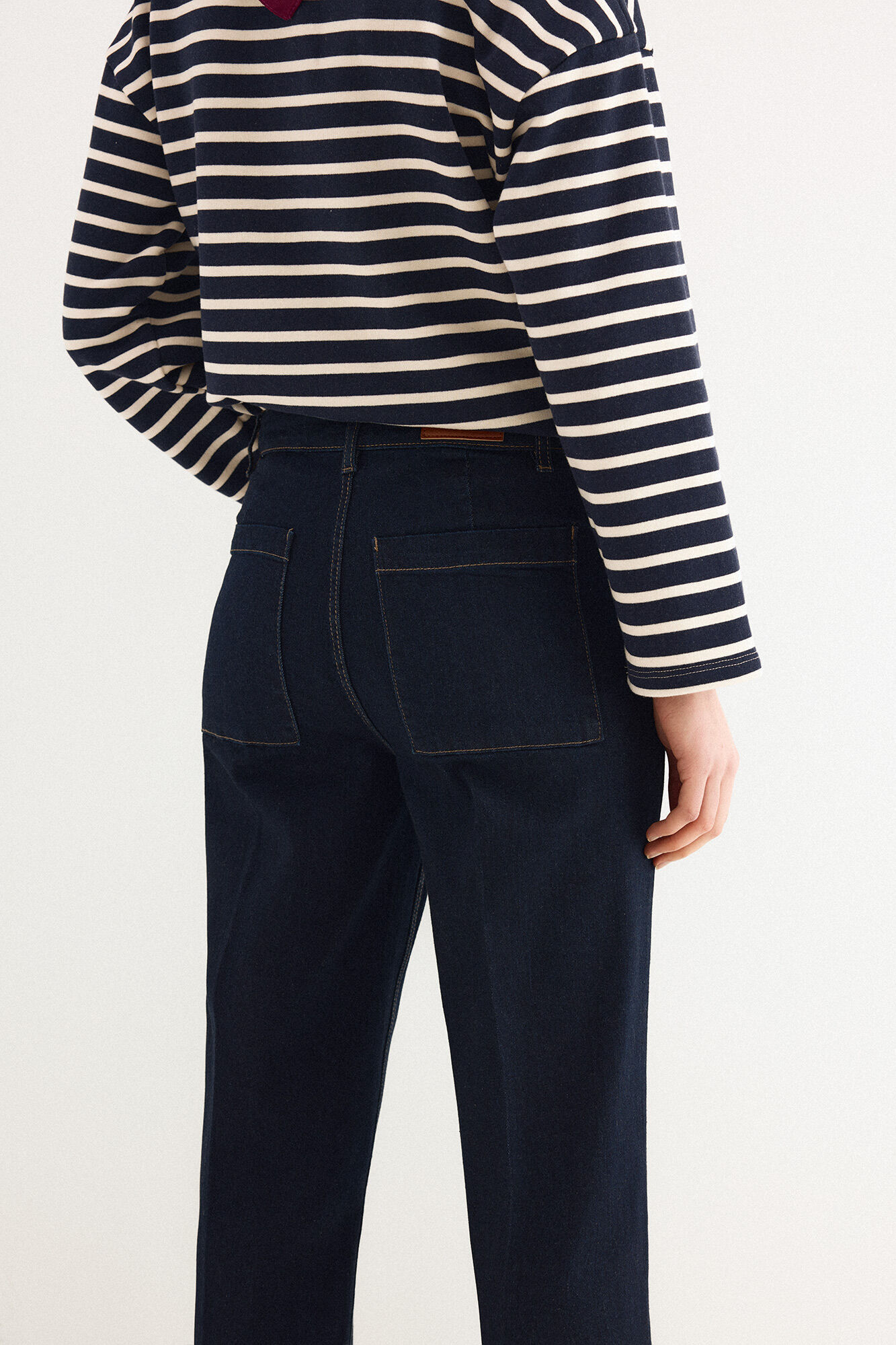 Pedro del Hierro Jeans wide leg capri Azul