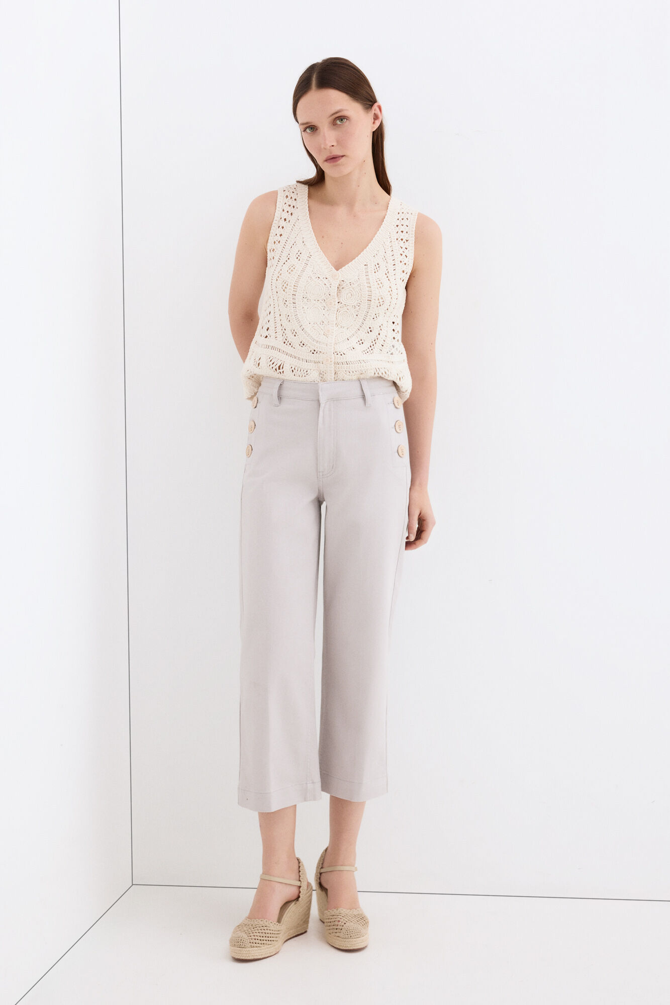 Pedro del Hierro Jeans capri wide leg