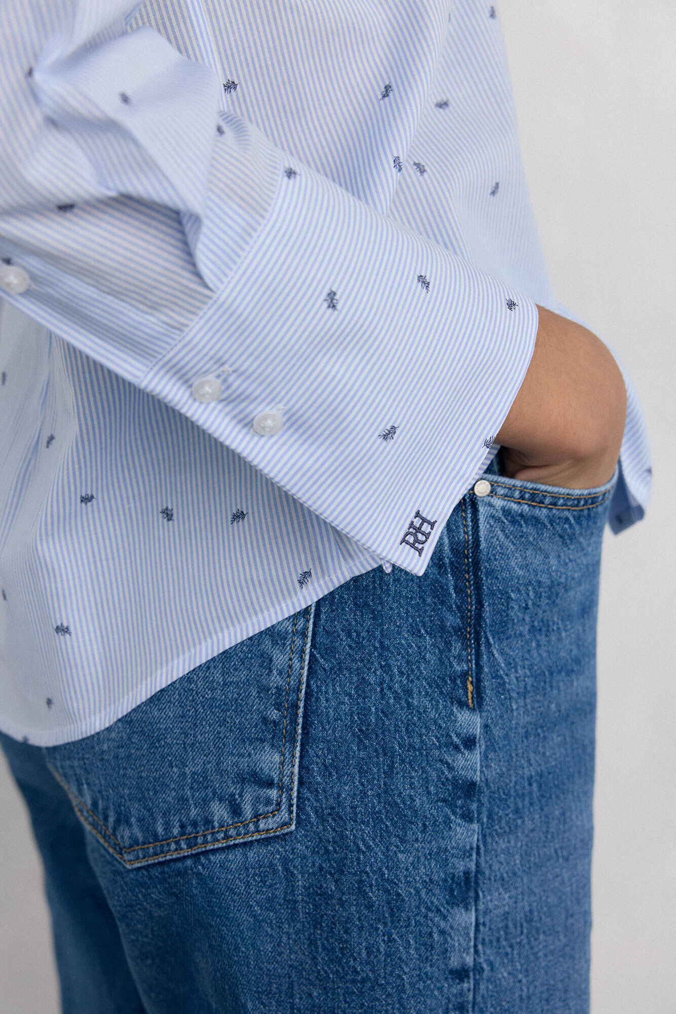 Pedro del Hierro Camisa b&aacute;sica de rayas easy iron Azul