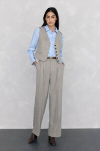 Pedro del Hierro Pantal&oacute;n recto de textura espiga