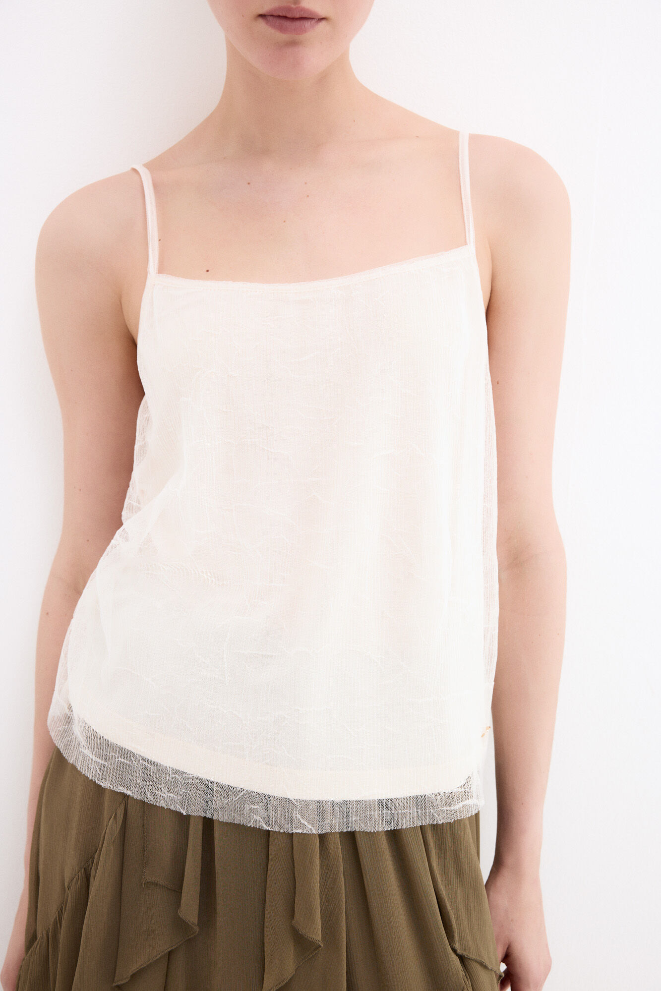 Pedro del Hierro Camiseta tirantes doble Blanco