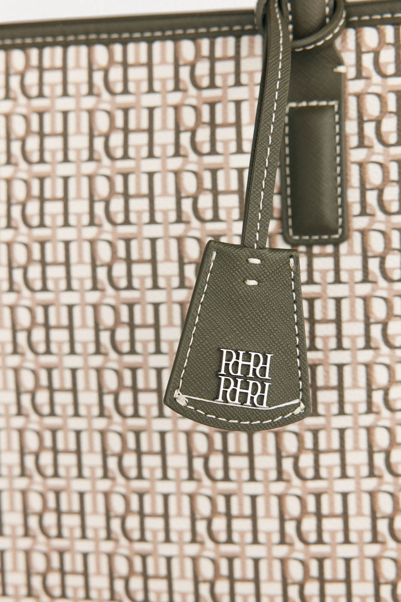 Pedro del Hierro Bolsa mini tote bandolera monograma Verde