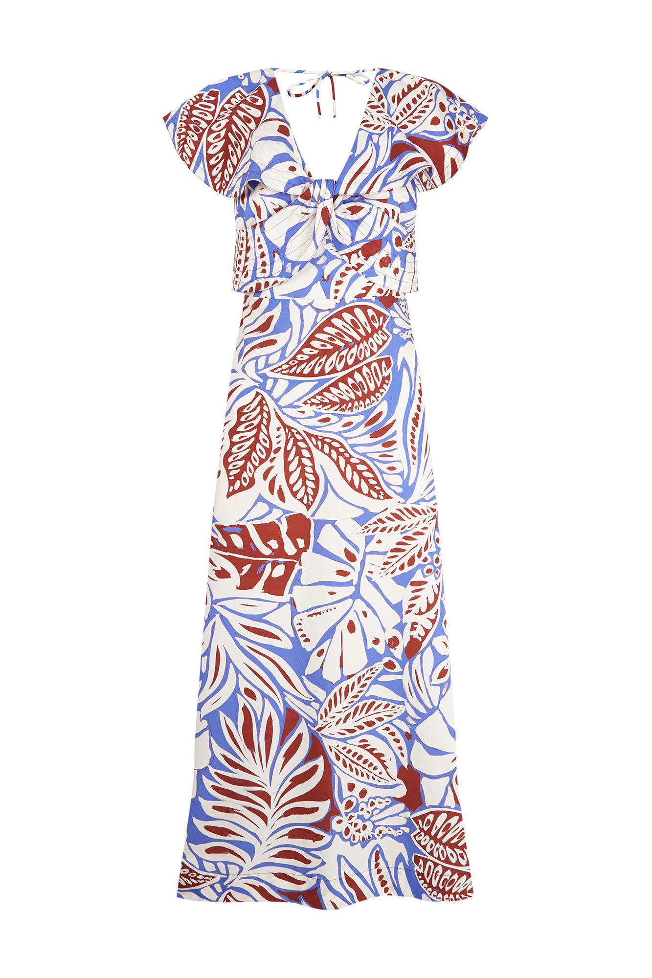 Pedro del Hierro Vestido midi volantes Azul