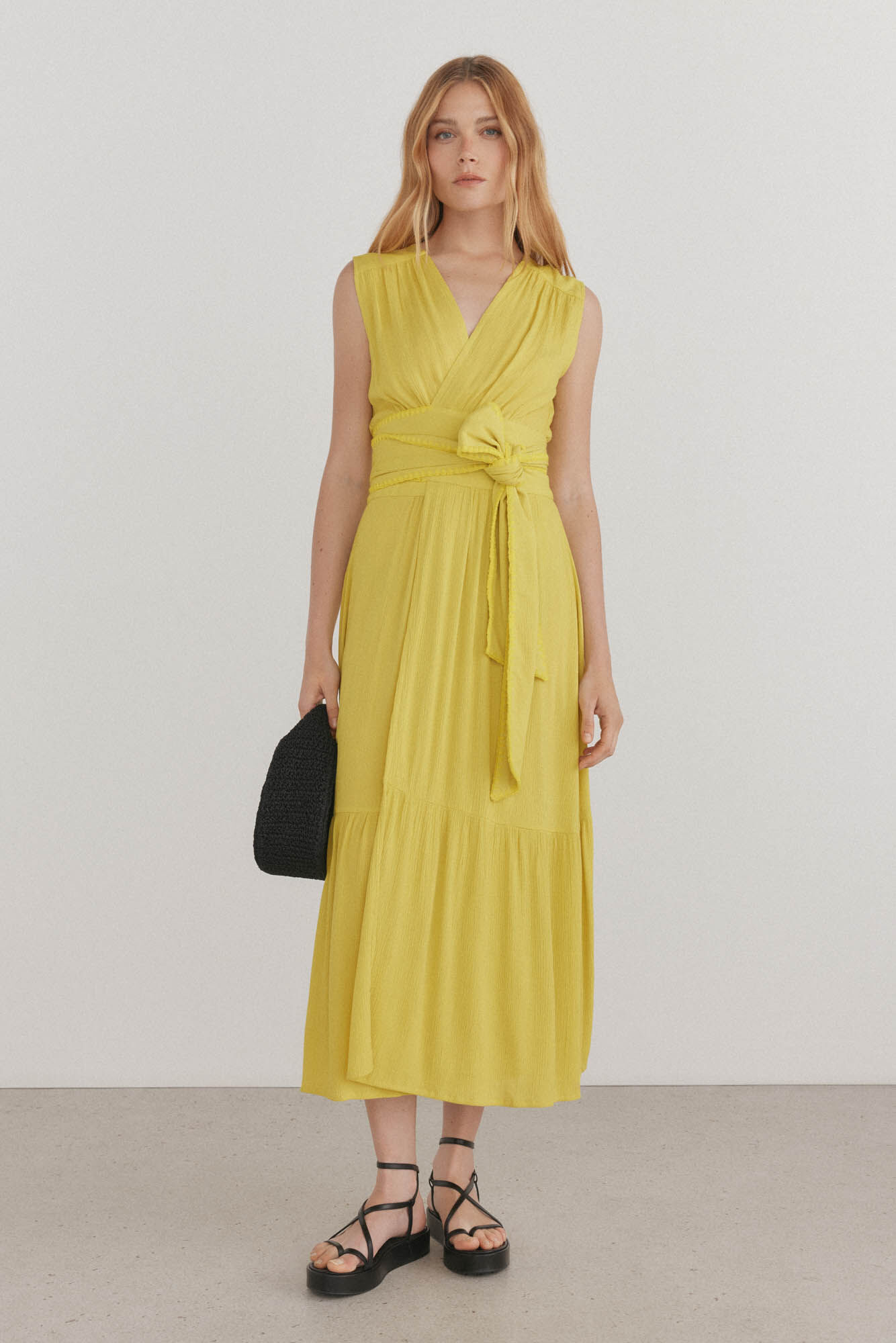 Pedro del Hierro Vestido kaftan largo cruzado
