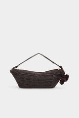 Pedro del Hierro Bolso punto trenzado Marr&oacute;n