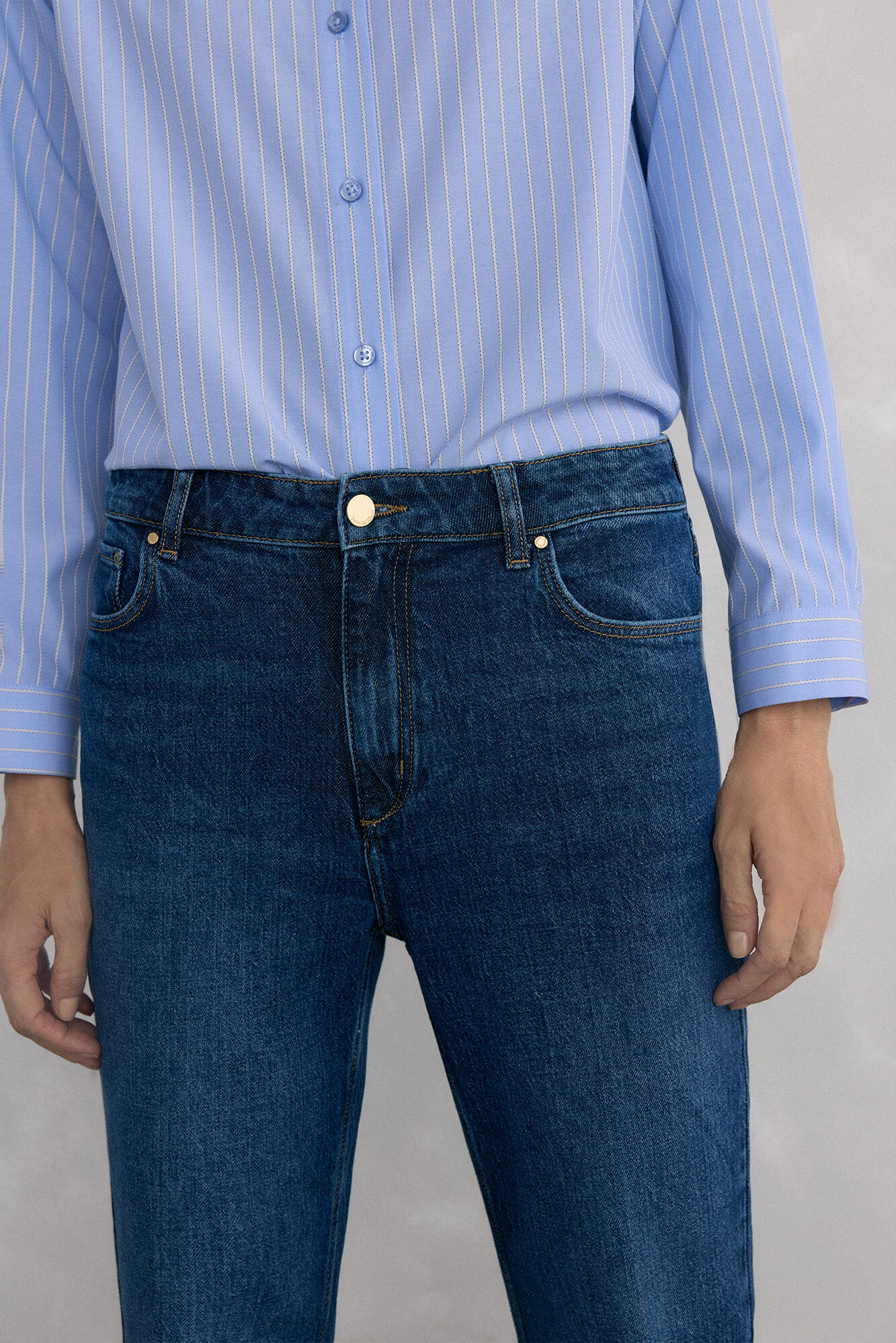 Pedro del Hierro Jeans straight basic Azul