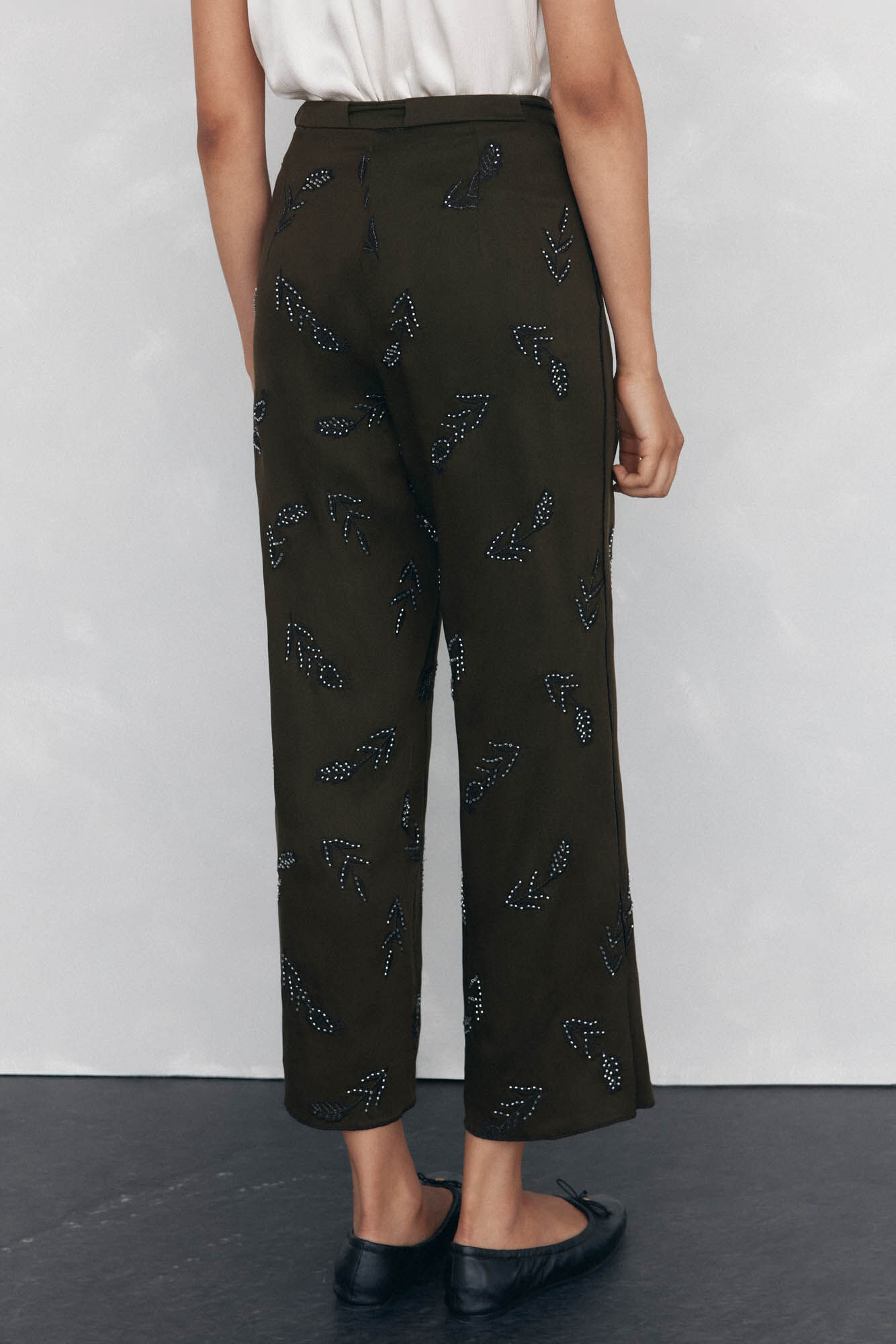 Pedro del Hierro Pantal&oacute;n recto bordado Marr&oacute;n